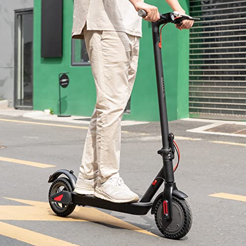MoNiBloom E-Scooter Electric Kick Scooter w/LED Display and Bluetooth APP, Portable Folding Commuting Scooter for Adults & Teens
