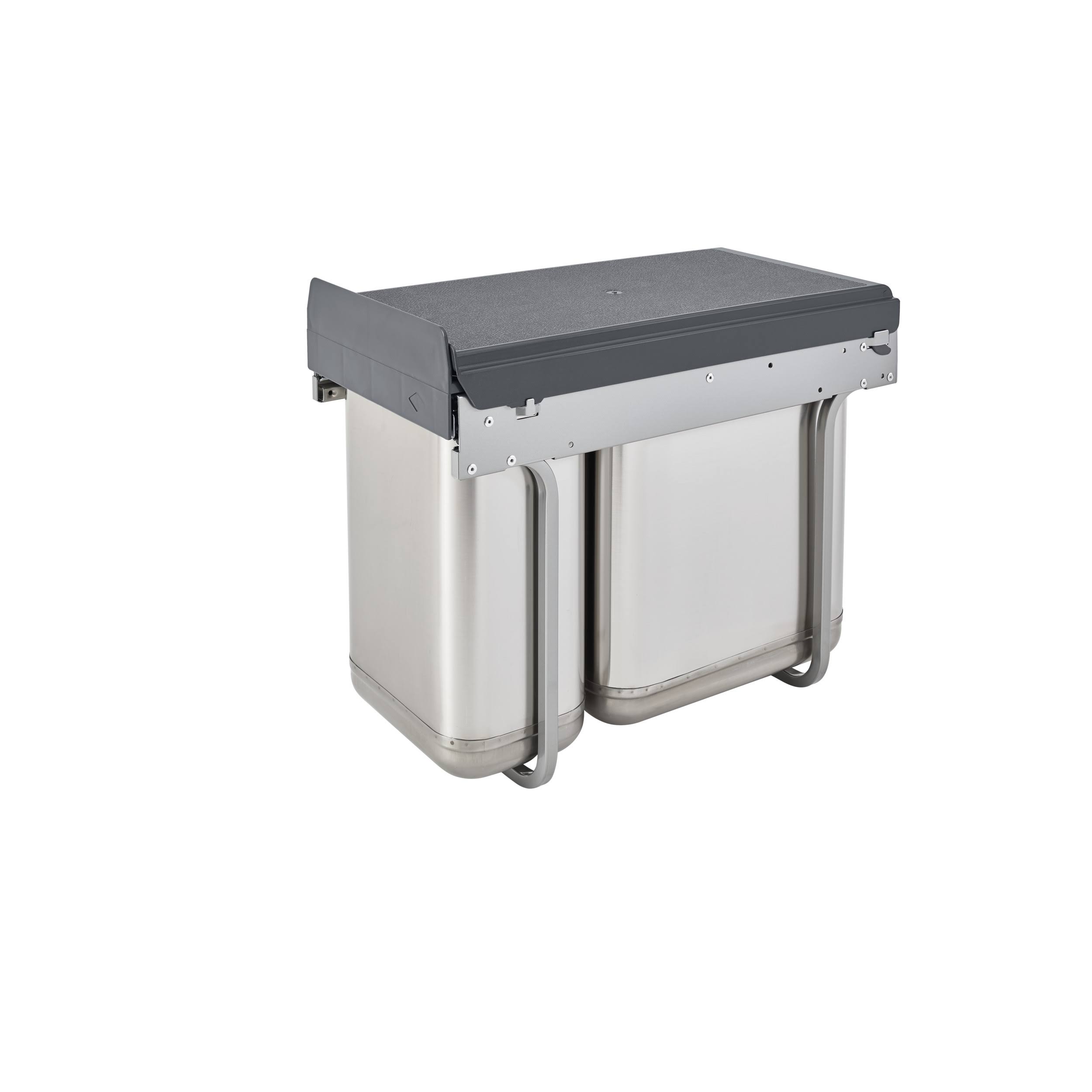 Rev-A-Shelf Double Steel Top Mount Waste Trash Can