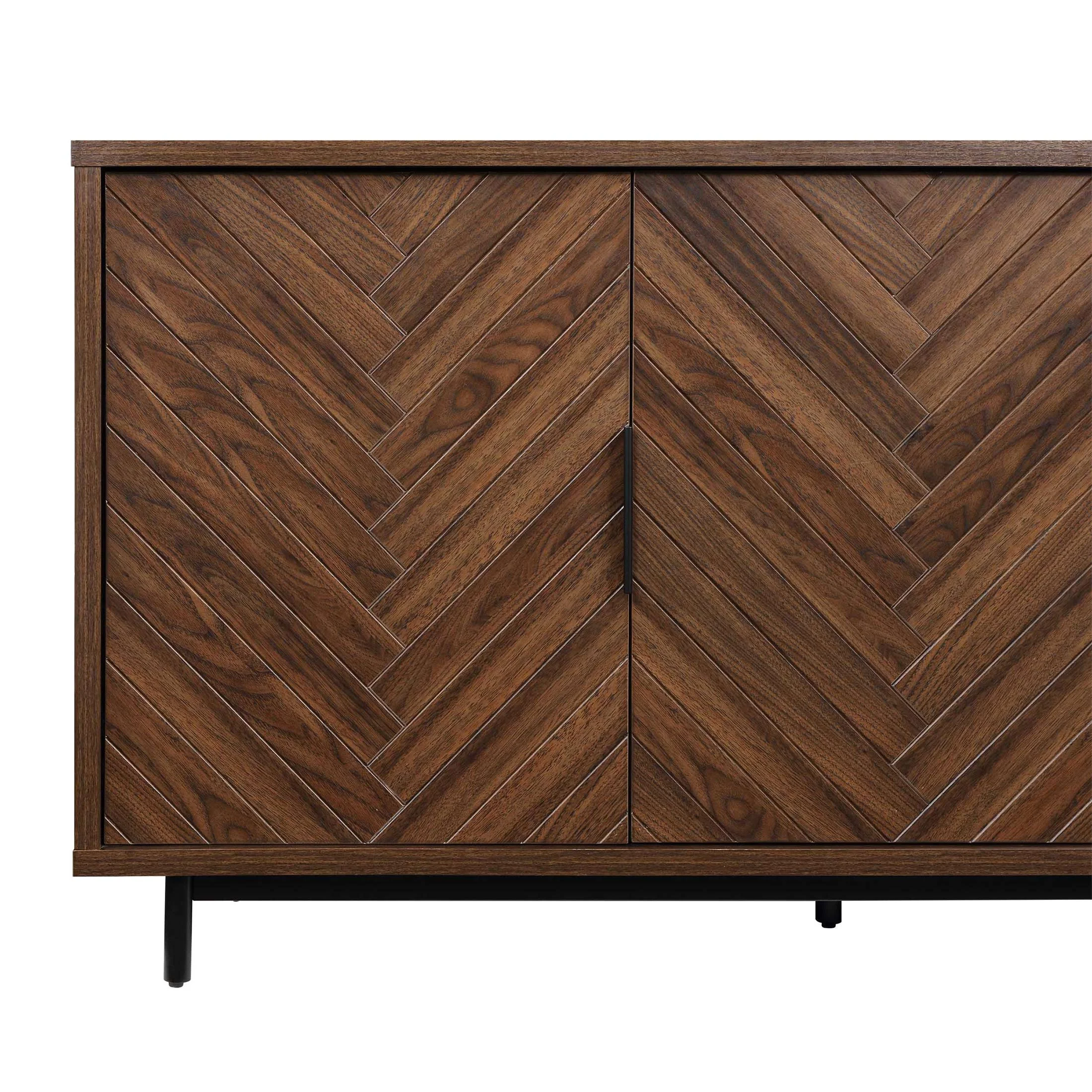 Better Homes & Gardens Wyatt Geo TV Stand for TVs up to 70",  Walnut Finish