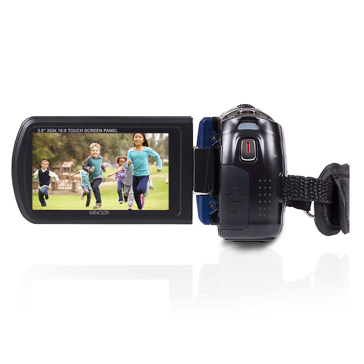 Minolta MN90NV-BL Full HD 1080p IR Night Vision Camcorder Blue