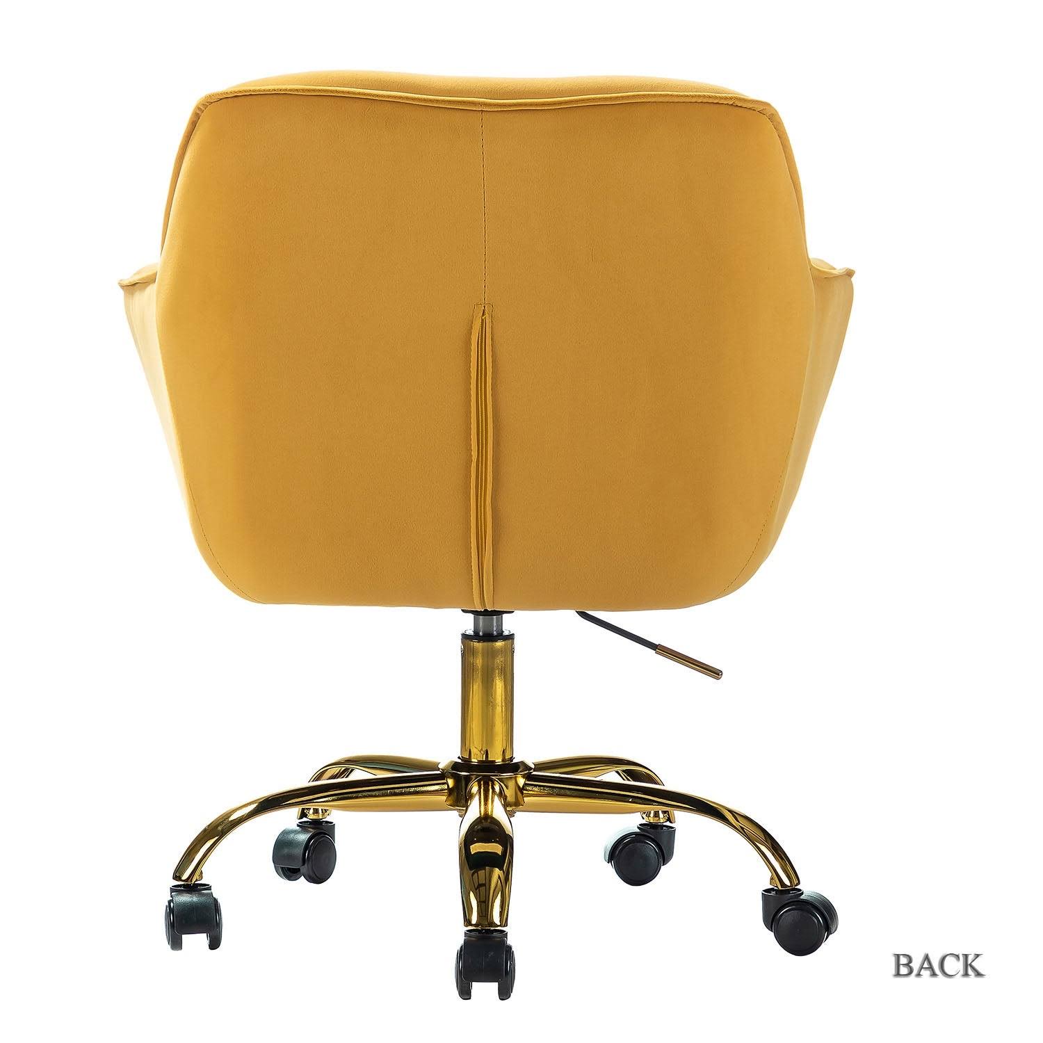 Galera Swivel Task Chair with Tufted Back - Black