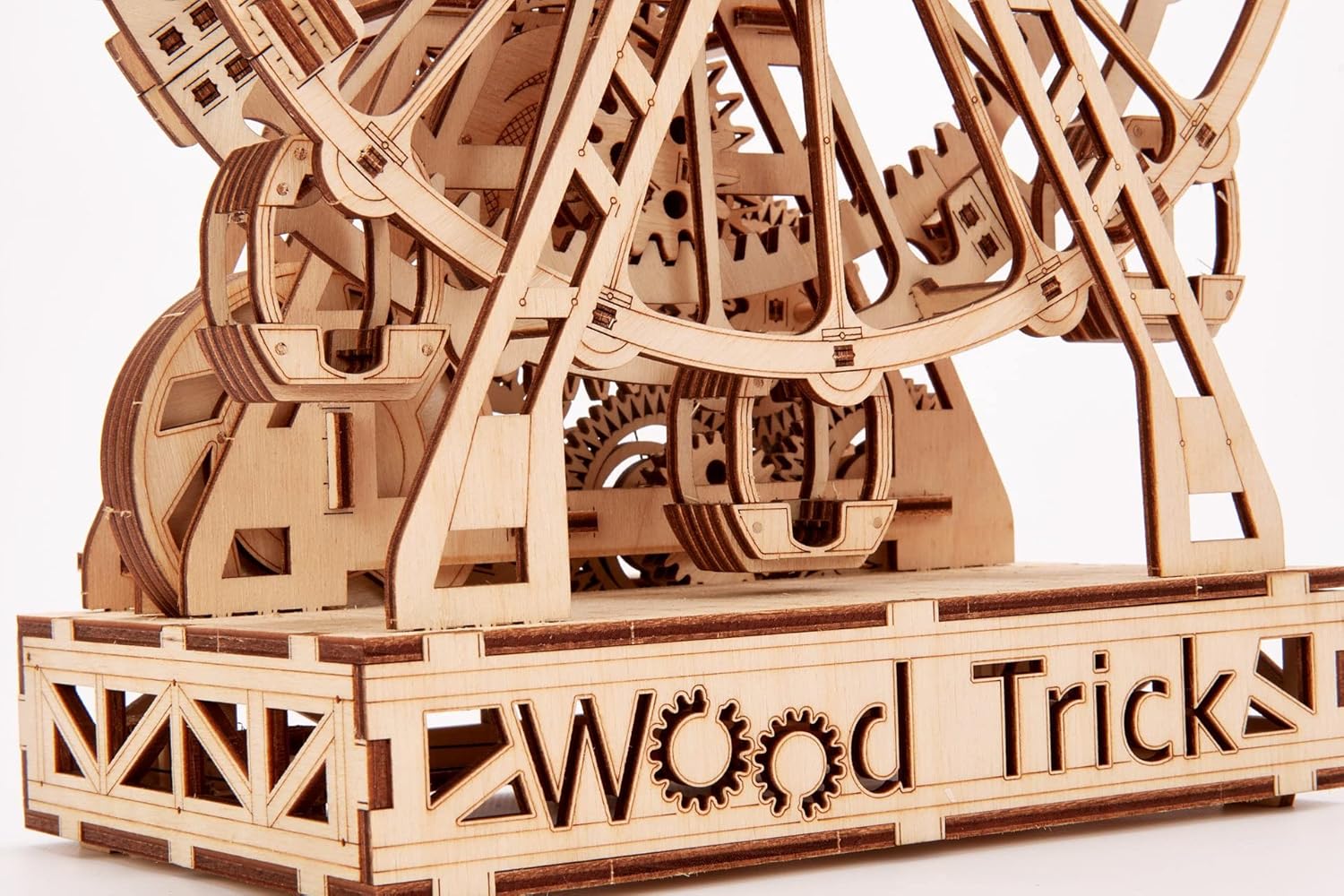 Wood Trick Ferris Wheel Toy Mechanical Model, Observation Wheel - 3D Wooden Puzzle, Eco Wooden Toys, Assembly Model, Brain Teaser for Adults and Kids Pack of 2