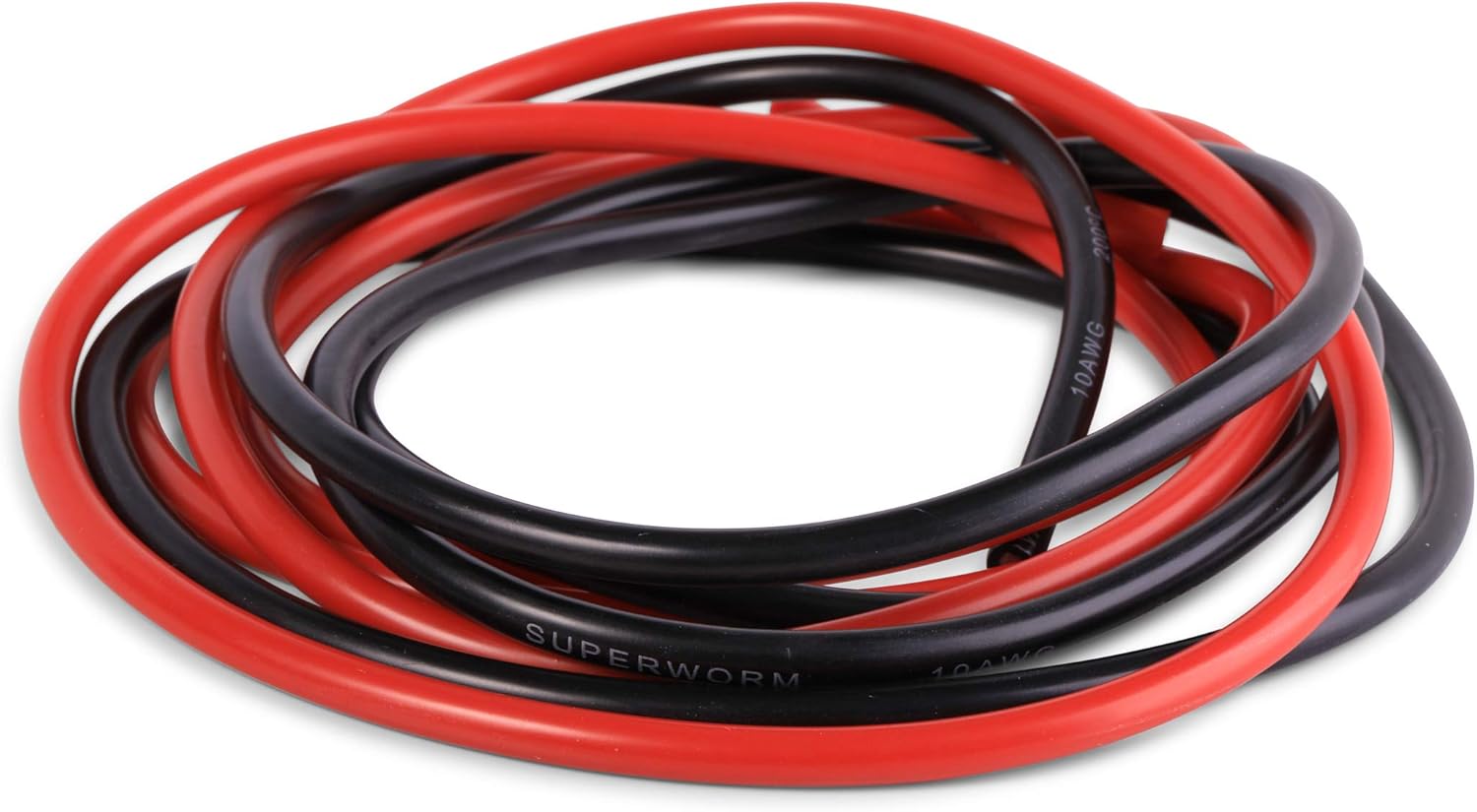 8 Gauge Silicone Wire 50 feet Super Flexible Silicone Wire 8 AWG SUPERWORM Pack of 2