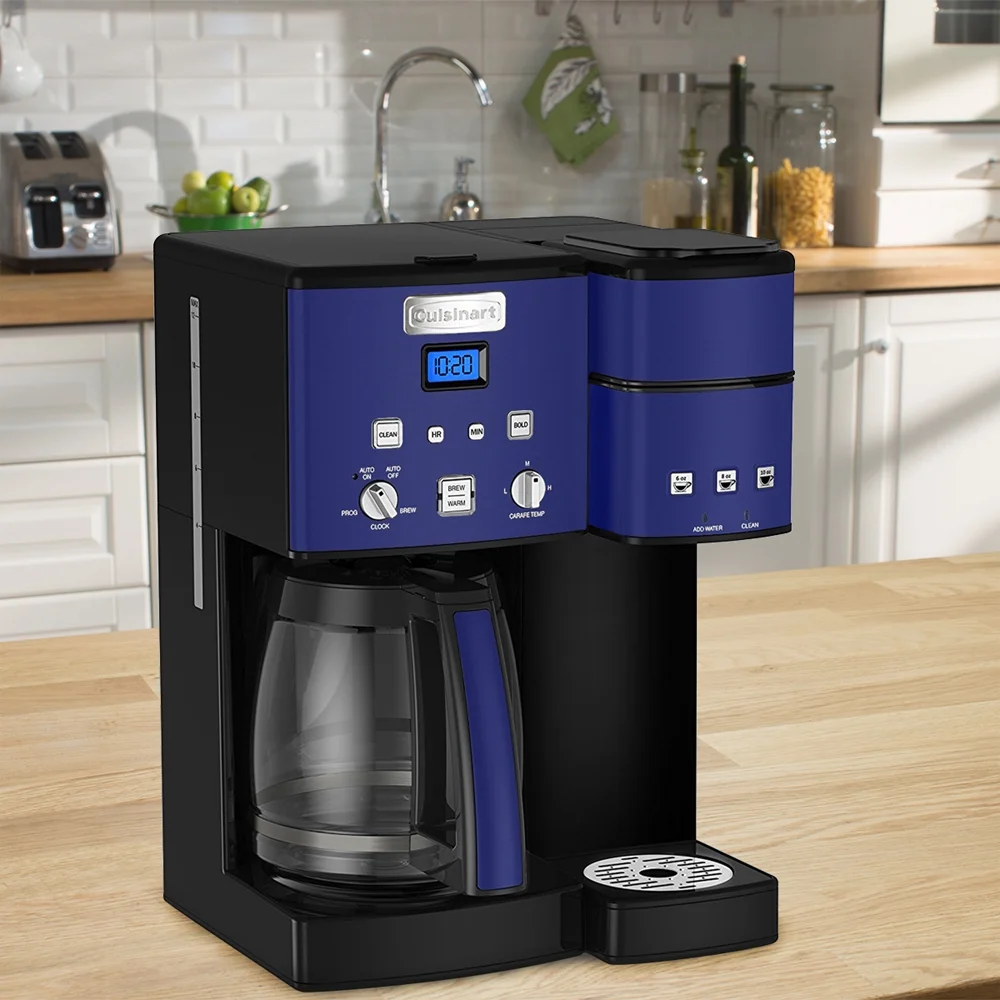 Cuisinart SS-15NVP1 Coffee Center 12 Cup Coffee Maker and Single-Serve Brewer Navy Bundle with 1 Year Extended Protection Plan