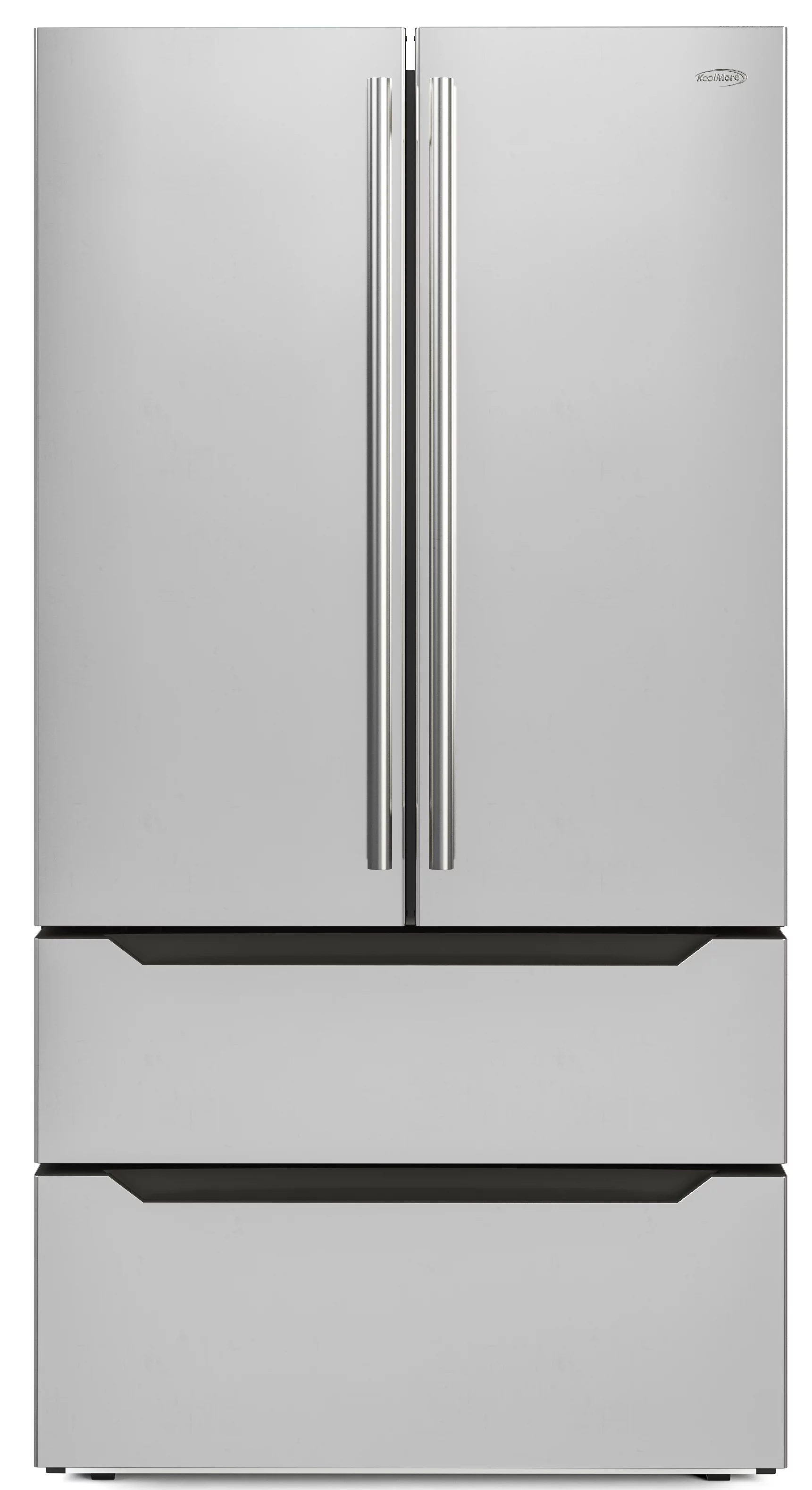 KoolMore 22 Cu. ft. French Door Refrigerator, Deep Freezer, 4 Door Stainless-Steel Fridge.