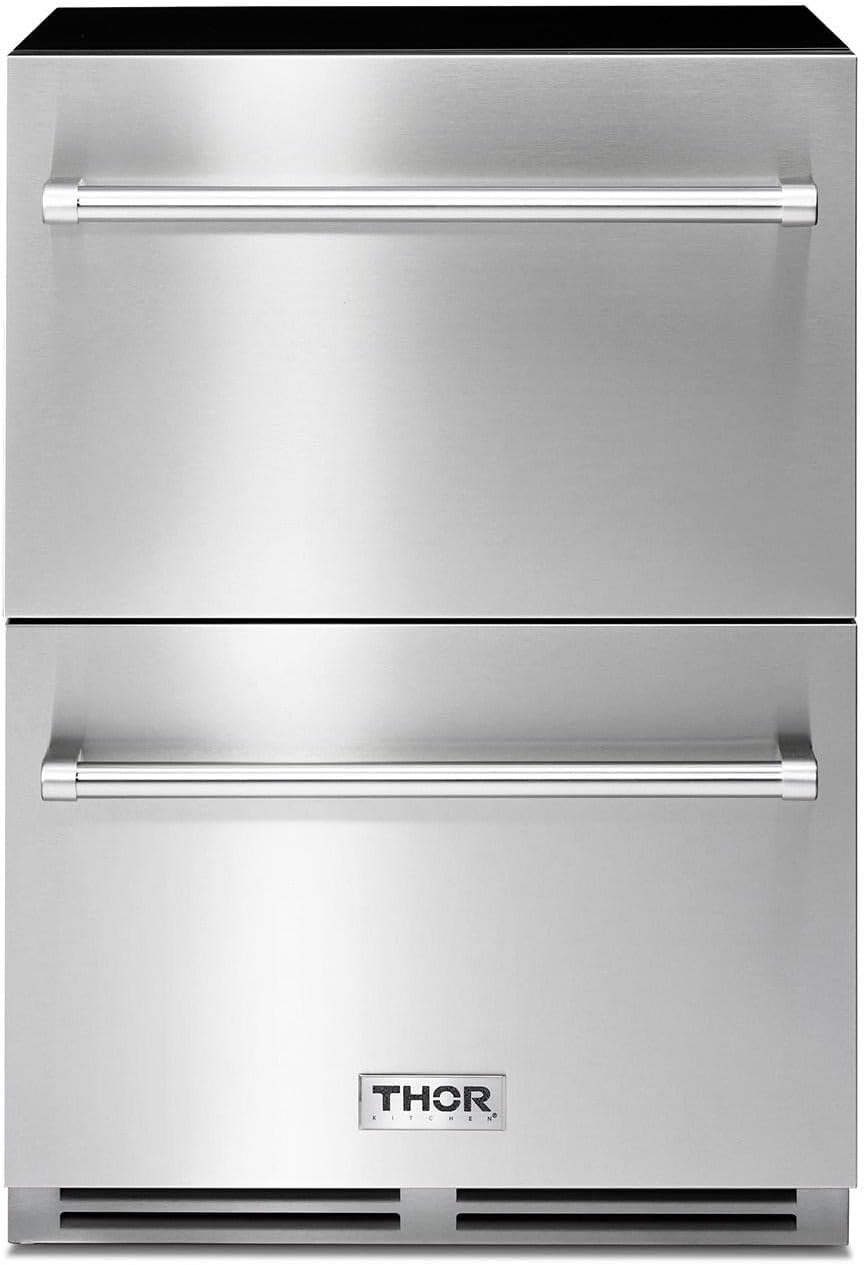 Thor Kitchen 24-Inch Indoor Outdoor Refrigerator Drawer in Stainless Steel - Model TRF24U