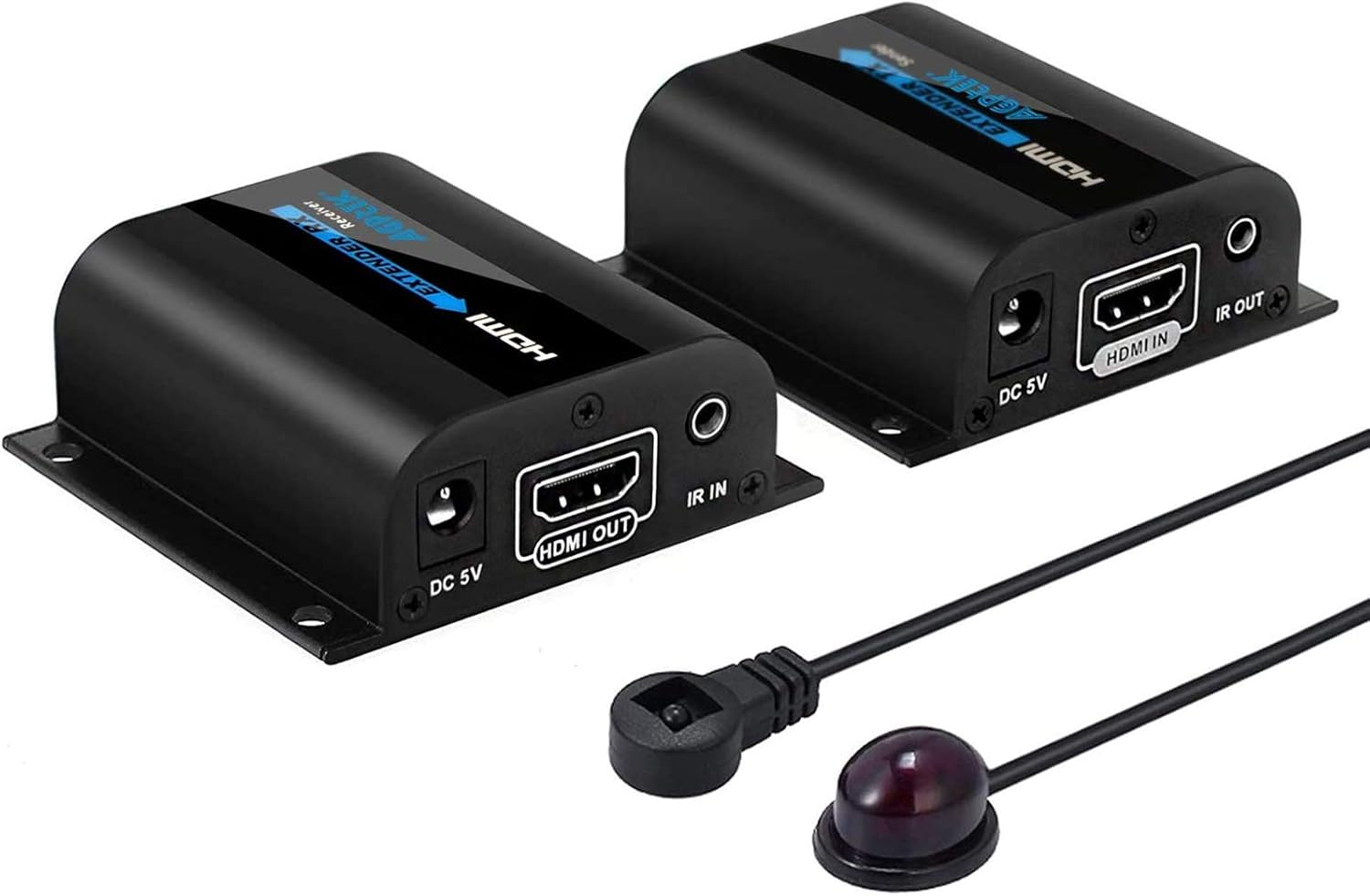 AGPtek LKV372A 60m/190ft 1080P HD HDMI Network Extender Over Single Cat6/6a/7 Ethernet Cable with IR Remote Control
