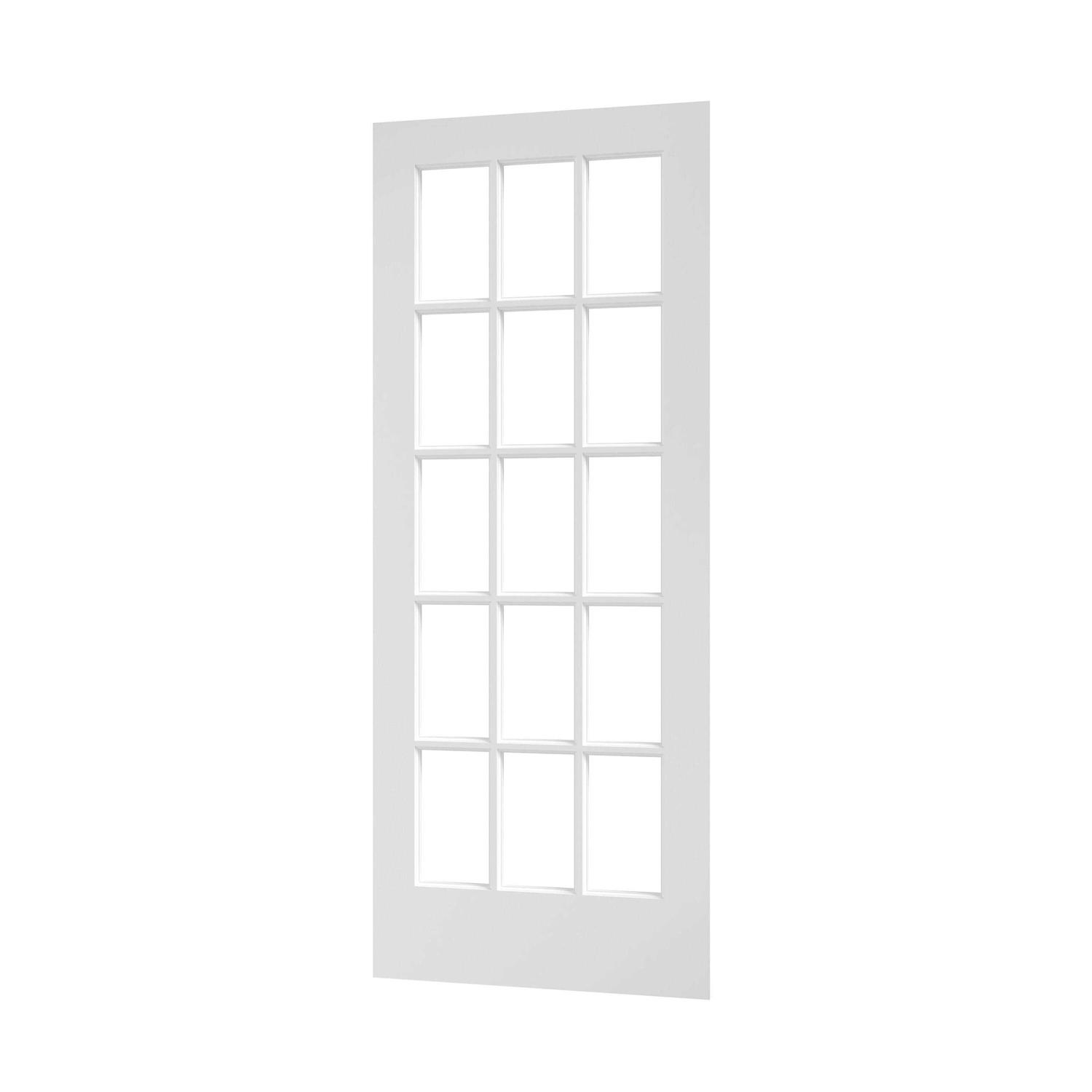 EightDoors 80 x 15-Lite French Clear Glass White Prefinished Solid Wood Core Door - Shop Hardware Tools Online Store