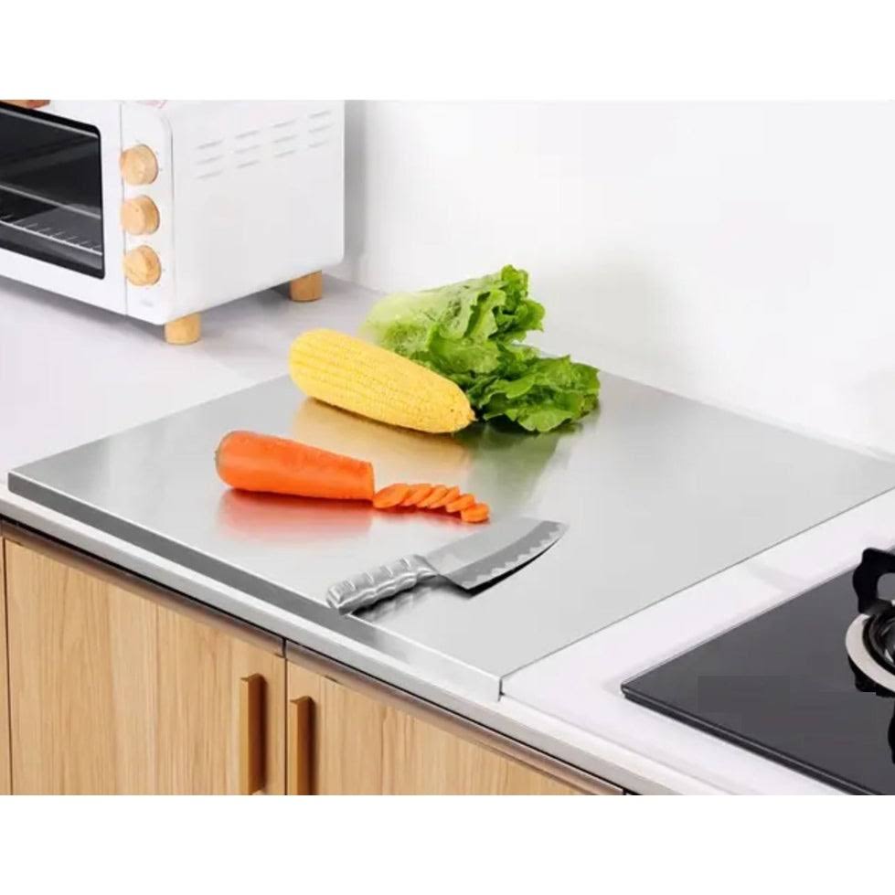 Extra Large 304 Heavy Duty Stainless Steel Chopping Board, Cutting Board for Meat Vegetable Fruit Fish Cheese, Easy to Clean - 2