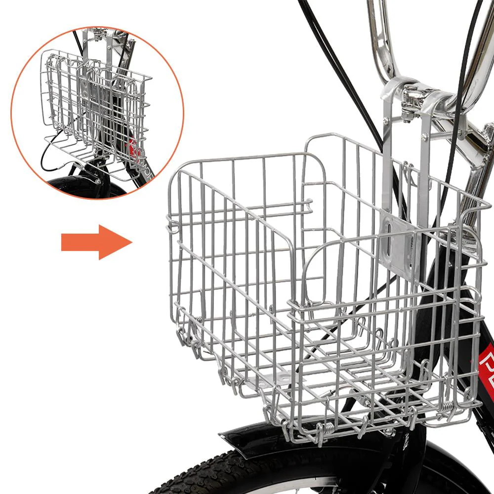 OverPatio Adult Tricycle 7 Speed, 24 Three Wheel Bikes, for Seniors, Adults, Women, Men, Black