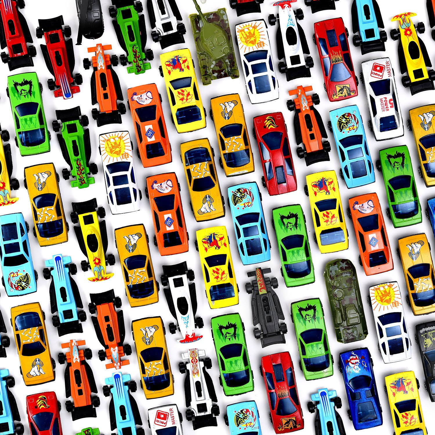 Prextex 100 PC Die Cast Toy Cars Party Favors or Cake Toppers Cars Toys for Kids