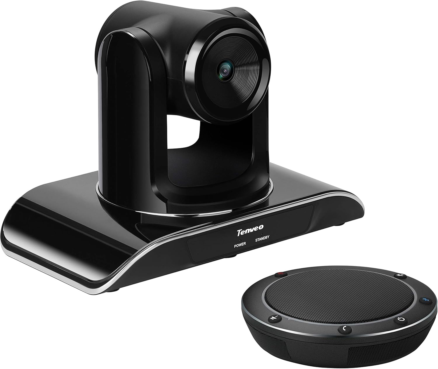Tenveo Conference Room Camera Video conferencing System Bundle with Bluetooth Speaker for Business Meetings (Fixed Lens VHD1080Pro + NA100B)