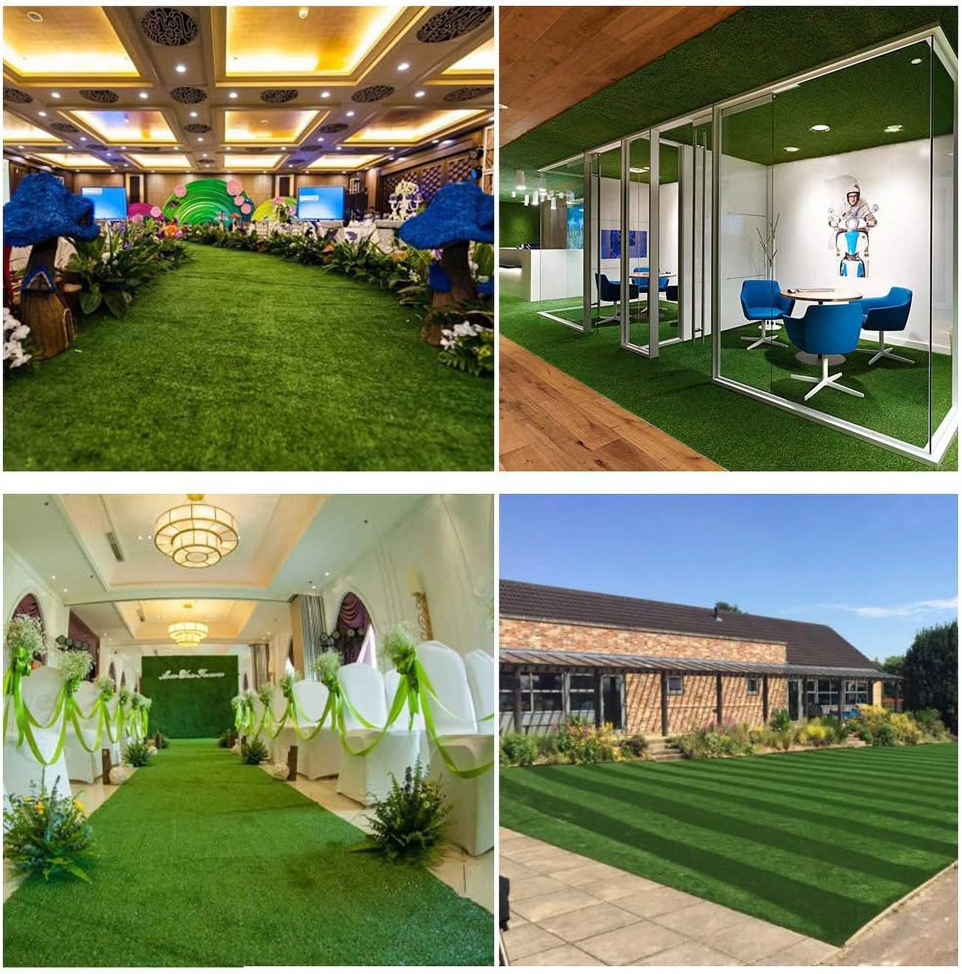 Petgrow Artificial Grass Turf 6FTx35FT, Dog Outdoor Indoor Balcony Garden Synthetic Grass Mat, Drainage Holes Faux Fake Grass Rug Carpet for Pets