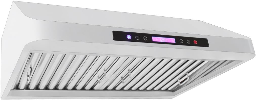 36 Inch Under Cabinet Wall Mount Range Hood 900 CFM Stainless Steel Baffle Filters Proline PLJW 113