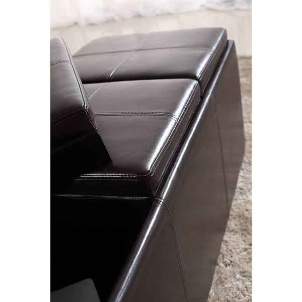 Simpli Home Avalon Storage Ottoman: Brown