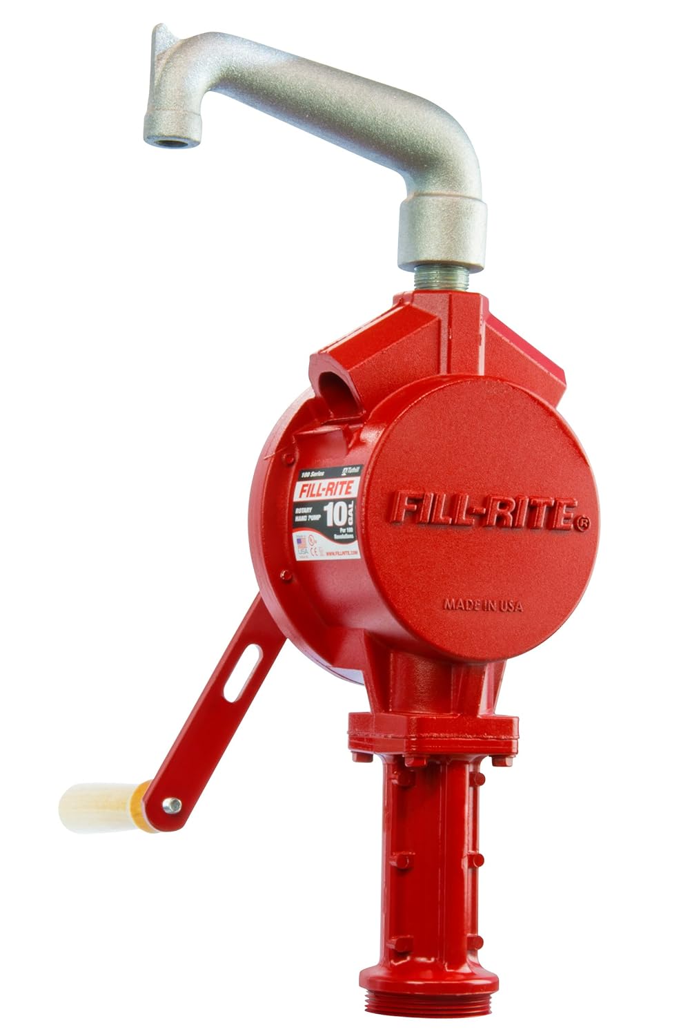 Fill-Rite FR151 Piston Hand Pump with Suction Tube and Pail Spout