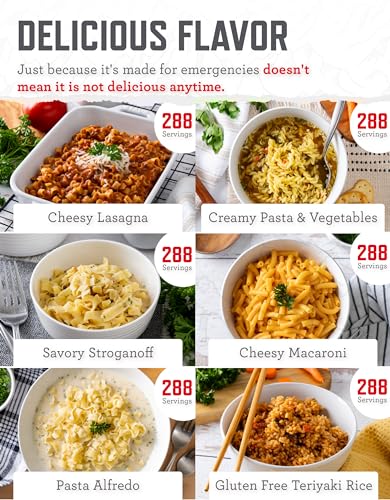 ReadyWise Emergency Food Supply - 360 Servings, 3 Buckets, Freeze Dried & Dehydrated Package of Long Term Meals, Survival Kit for Camping, Prepper Food Storage Supplies, up to 25 Year Shelf Life