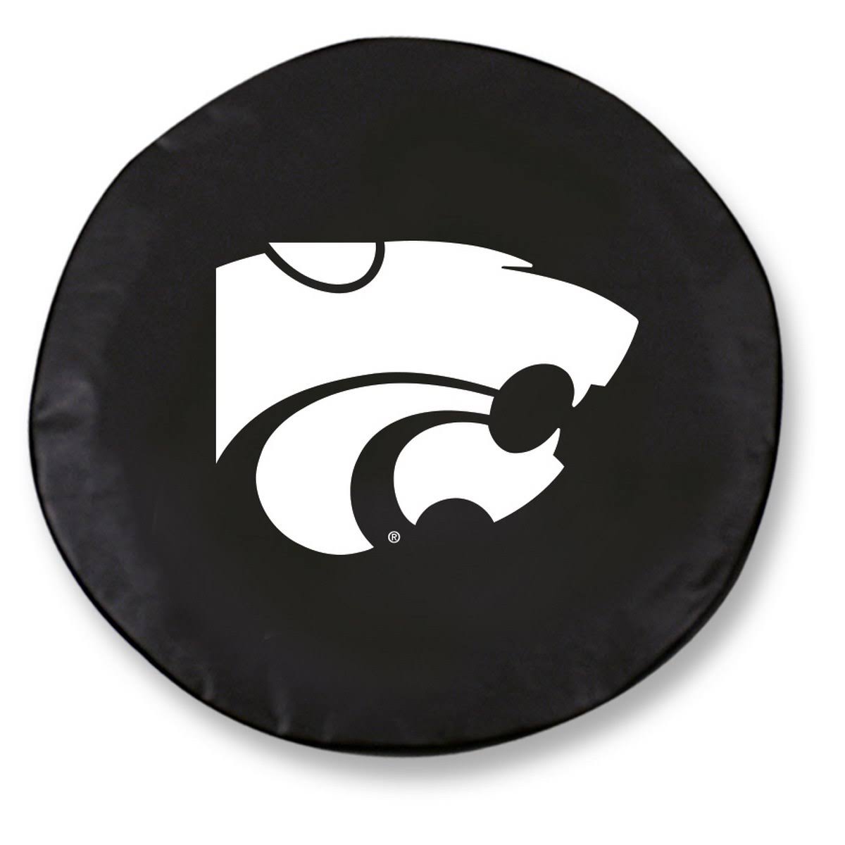 Kansas State Wildcats HBS Black Vinyl Fitted Car Tire Cover (34x22 x 8x22)