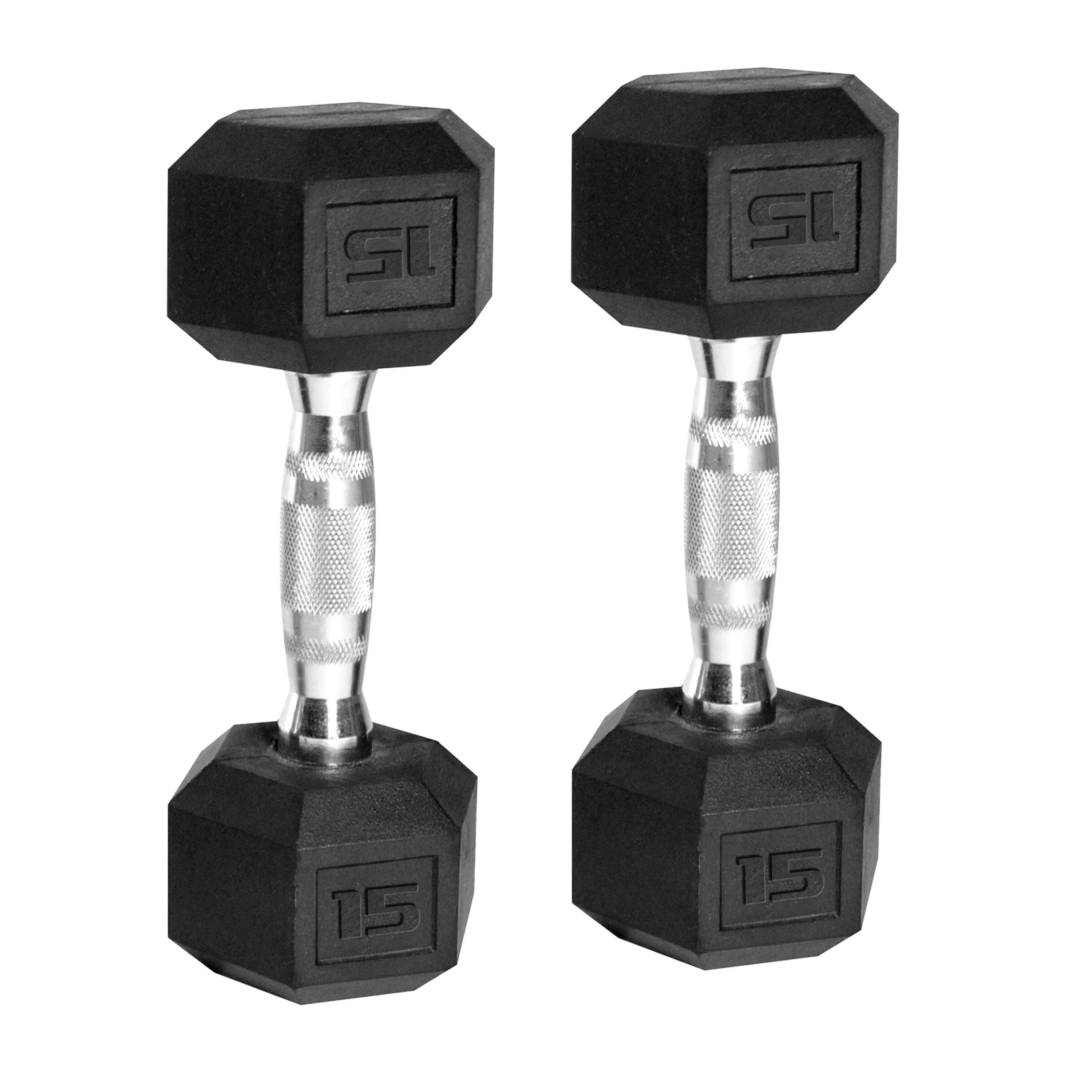 CAP Barbell, 20lb Coated Rubber Hex Dumbbell, Pair