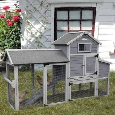Frostley Wooden Chicken Coop with Chicken Run Tucker Murphy Pet