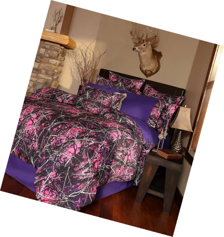 Muddy Girl Camo 4 Piece Comforter Bedding Set, Queen