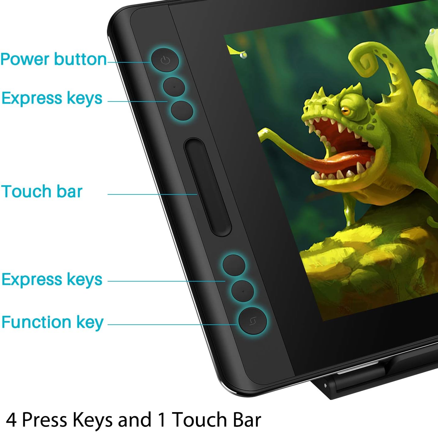 Huion KAMVAS Pro 12 Drawing Tablet with Screen Graphics Drawing Monitor Full-Laminated Pen Display with Battery-Free Pen and Adjustable Stand 8192 Pen Pressure(GT-116)