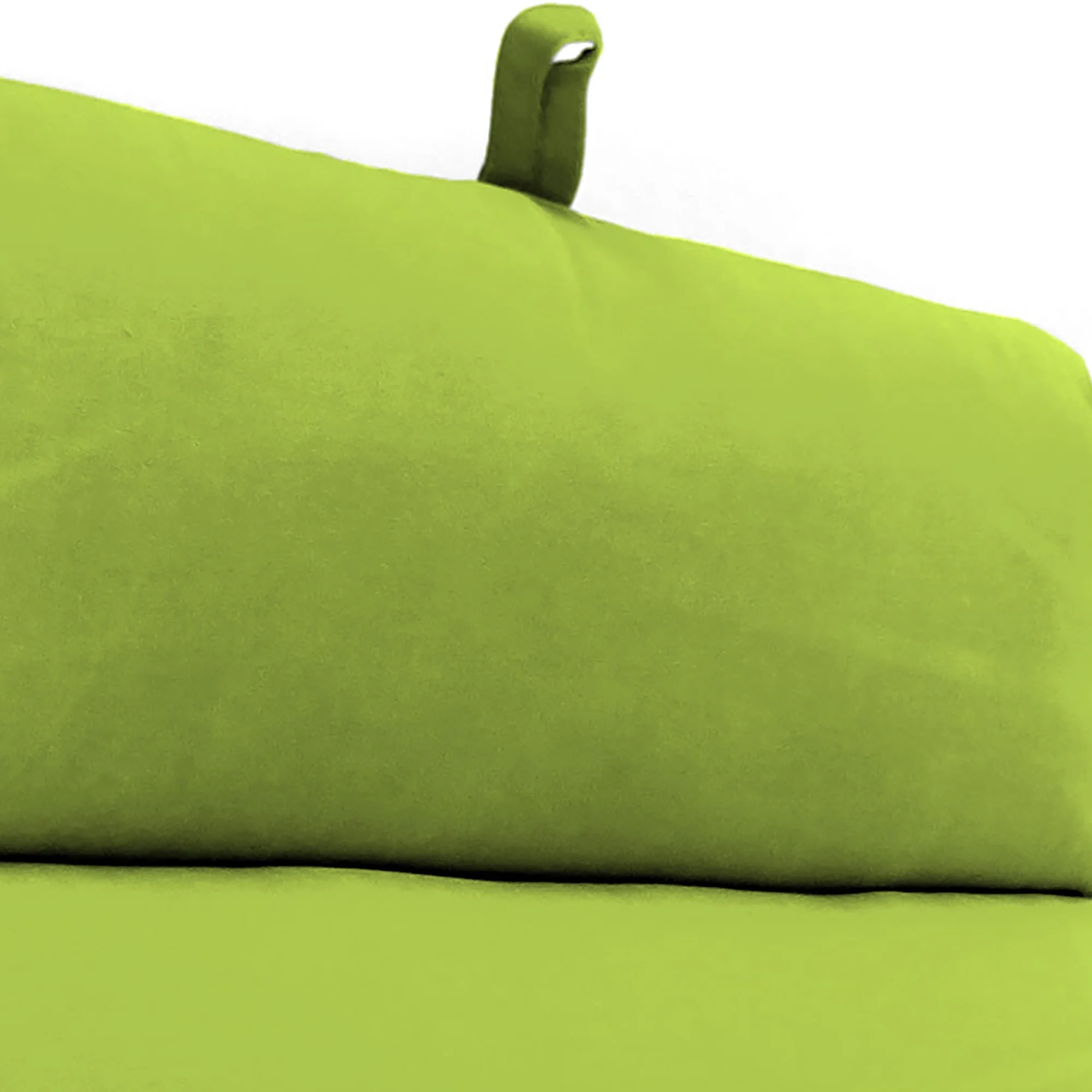 Jordan Manufacturing Sunbrella 72" x 22" Canvas Macaw Green Solid Rectangular Outdoor Chaise Lounge Cushion with Ties and Hanger Loop