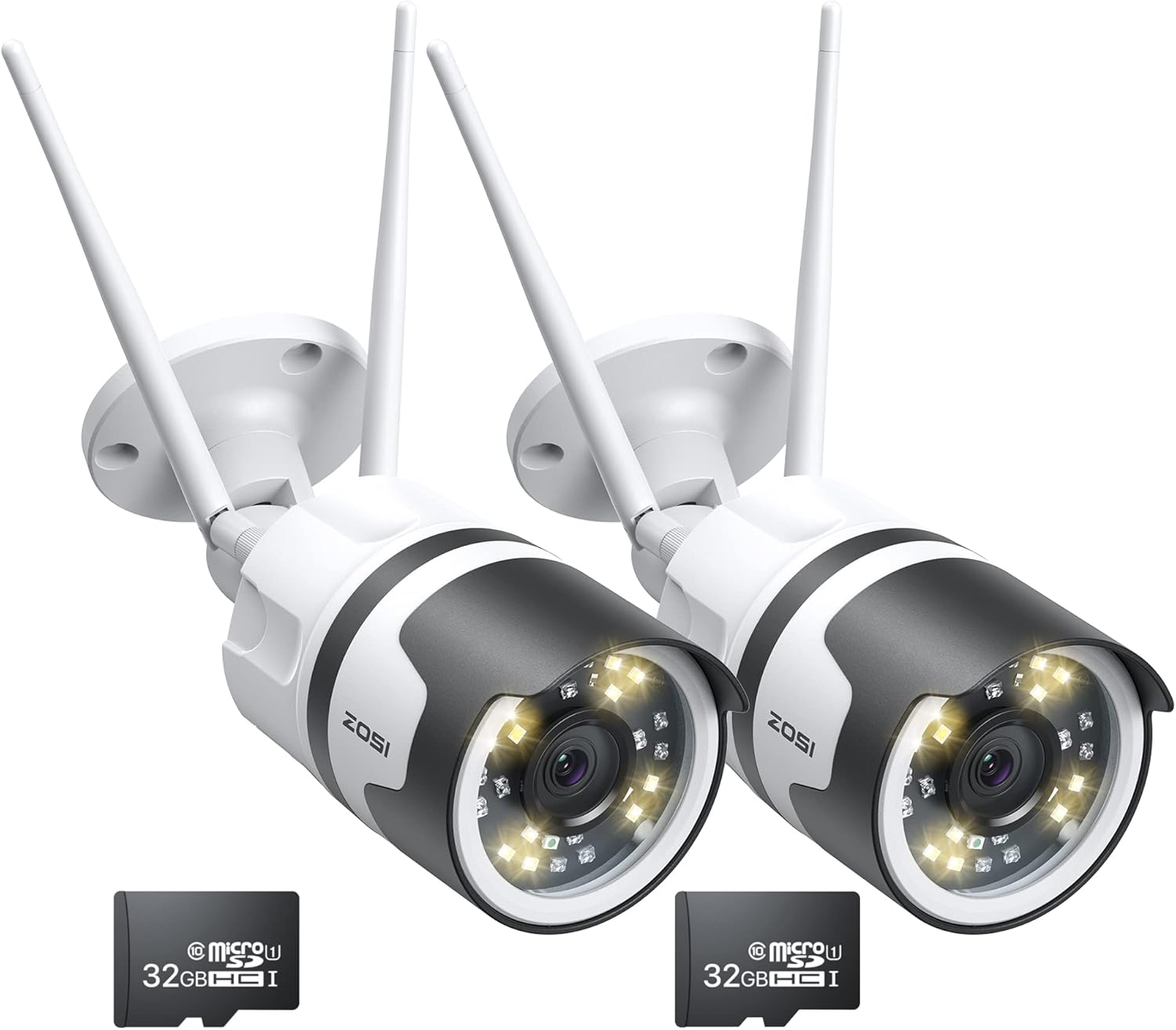 ZOSI H.265+ 8CH 5MP Lite Home Security Camera System Outdoor Indoor,5MP Lite CCTV DVR 8 Channel, 8pcs 1080P 1920TVL Surveillance Bullet Cameras,80ft Night Vision,Motion Alerts,Remote Access(No HDD)