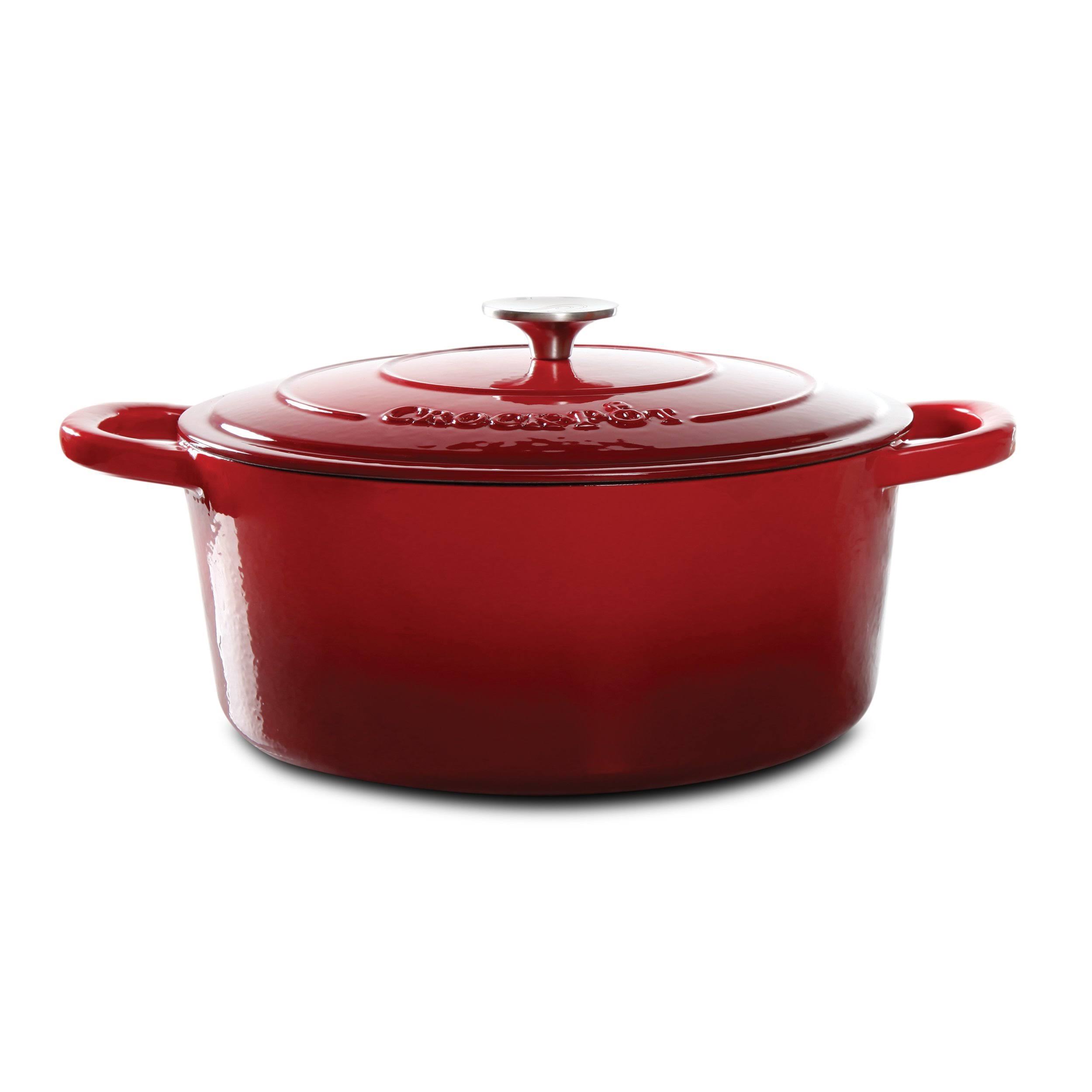 Crock-pot Artisan 7 qt Dutch Oven - Oval - Scarlet Red - Cast Iron
