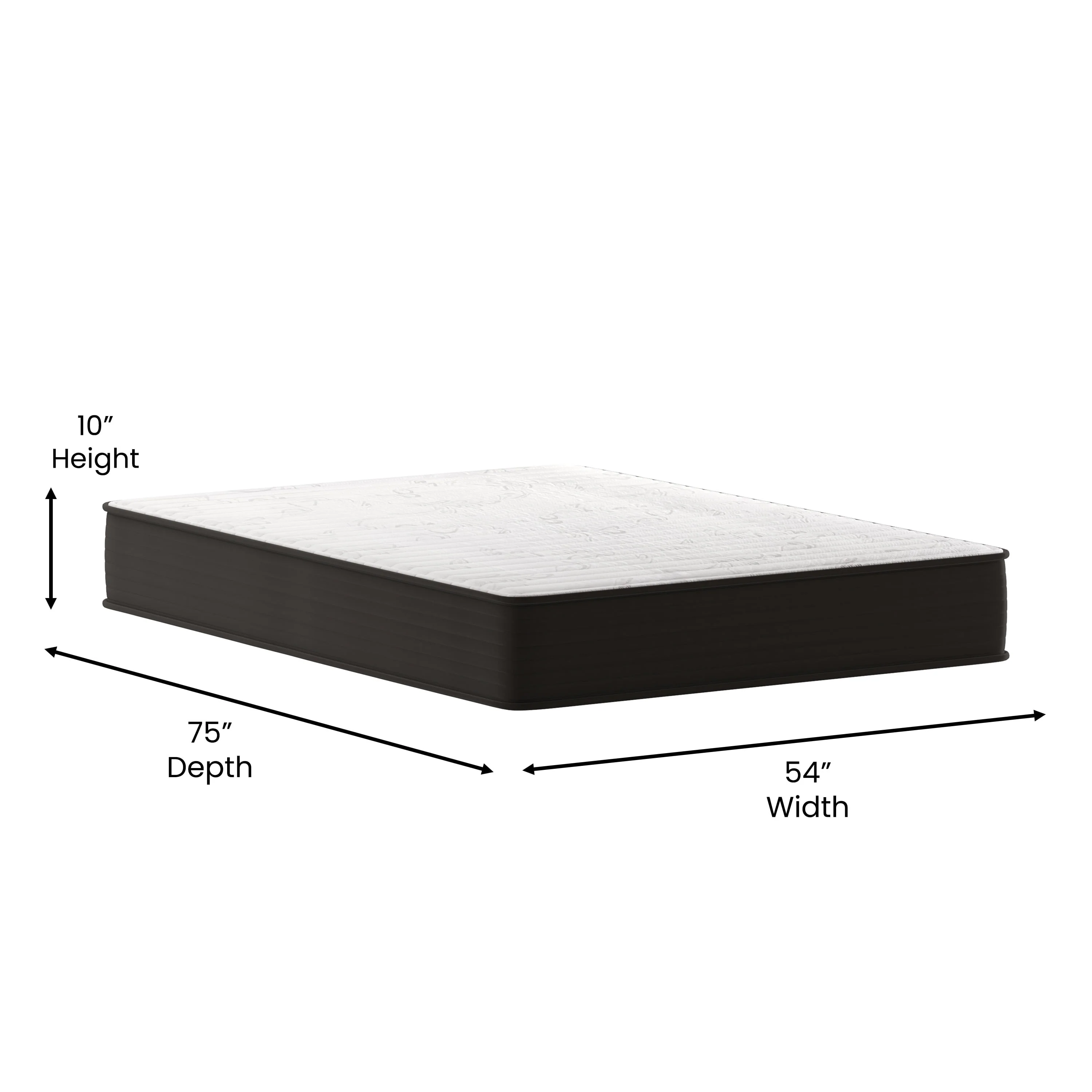 Flash Furniture Dream 10” Foam & Pocket Spring Hybrid Mattress, Full