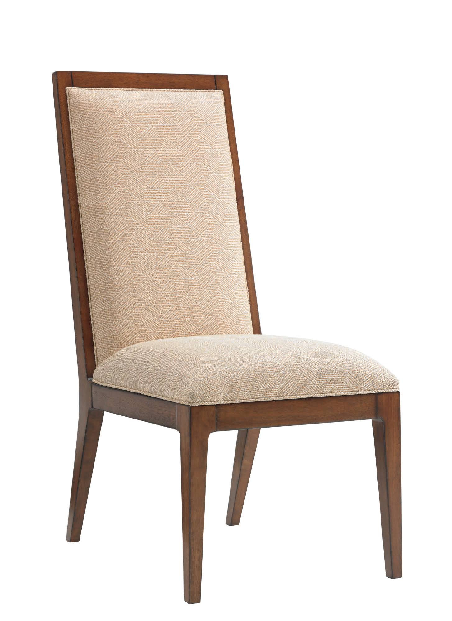 Tommy Bahama Home Island Fusion Natori Slat Back Side Chair, Gold