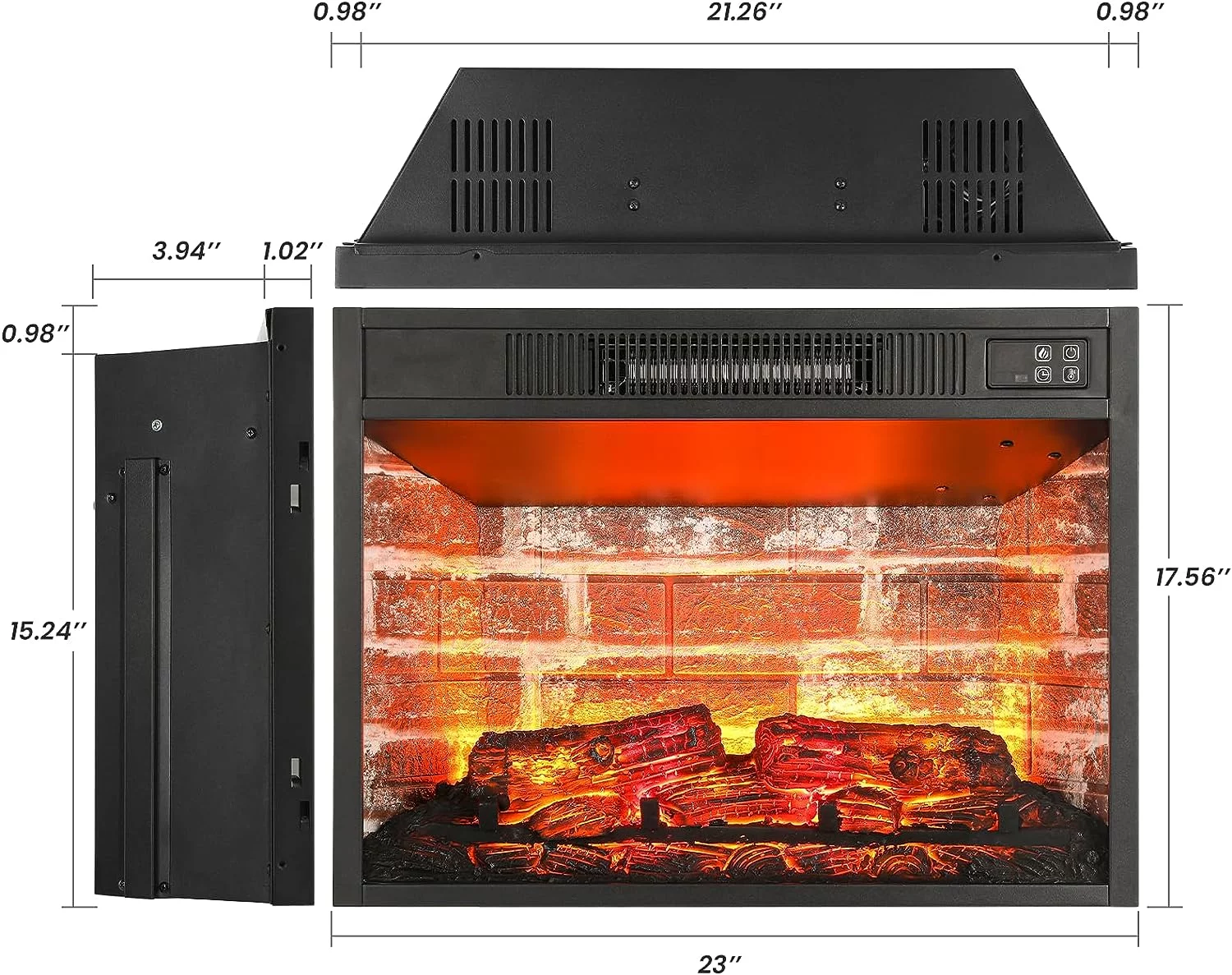 LGHM Fireplace TV Stand Entertainment Center for 65" TV Living Room White