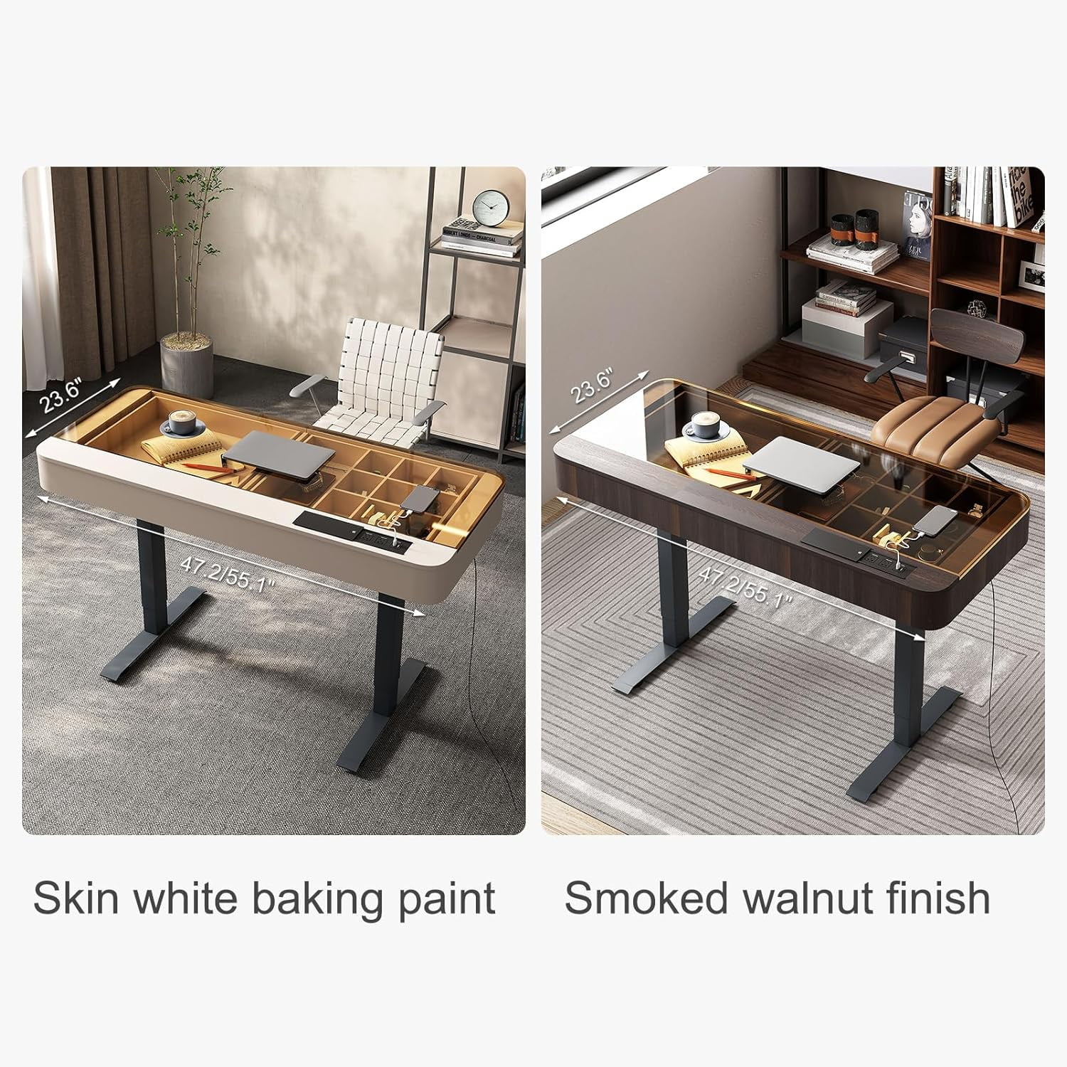 Office Desk, Up and Down Desk,Electric Lift Desk, Standing Desk with Drawer Charging USB Port, Home Office Laptop Desk with Storage