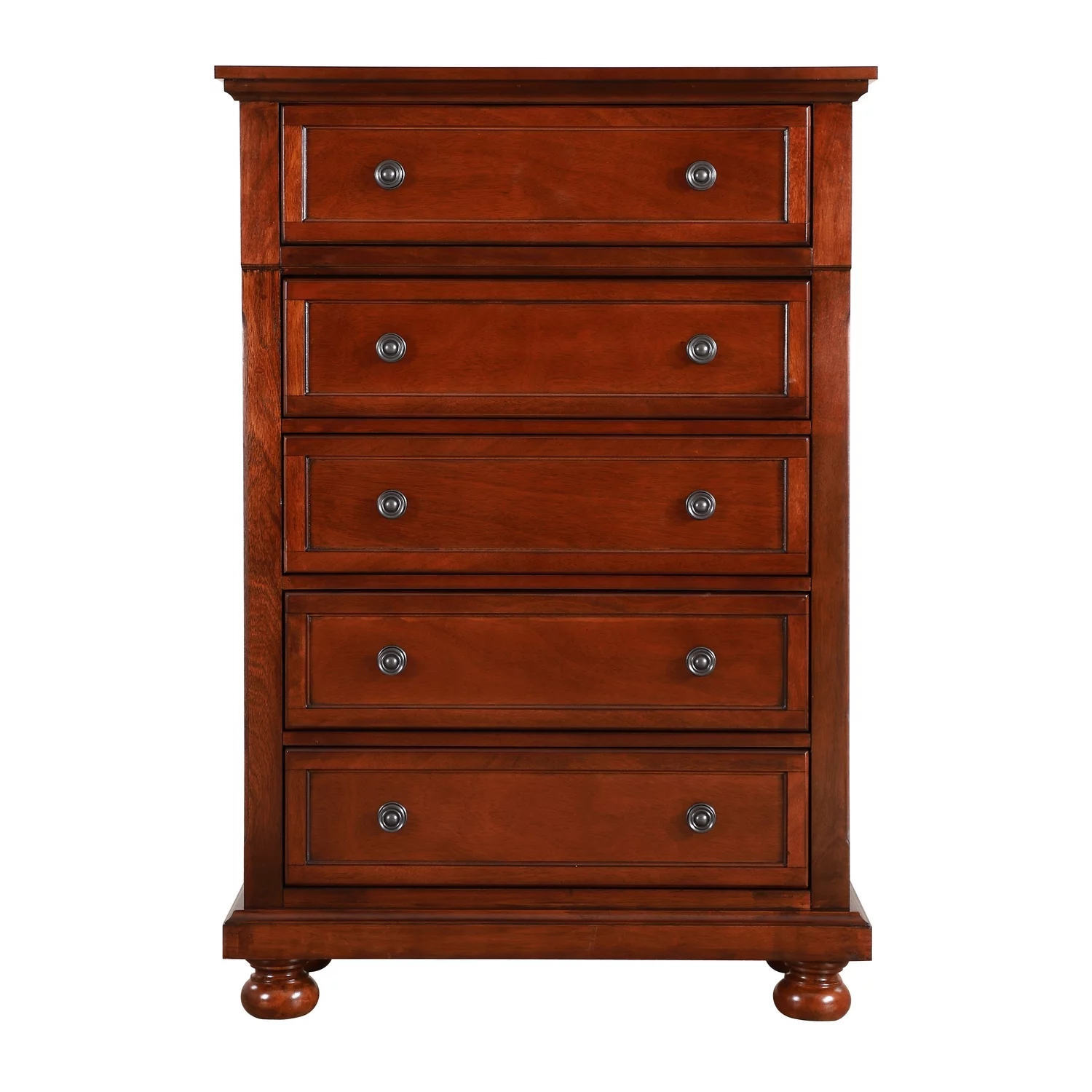 Glory Furniture Meade 5 Drawer Chest in Cherry