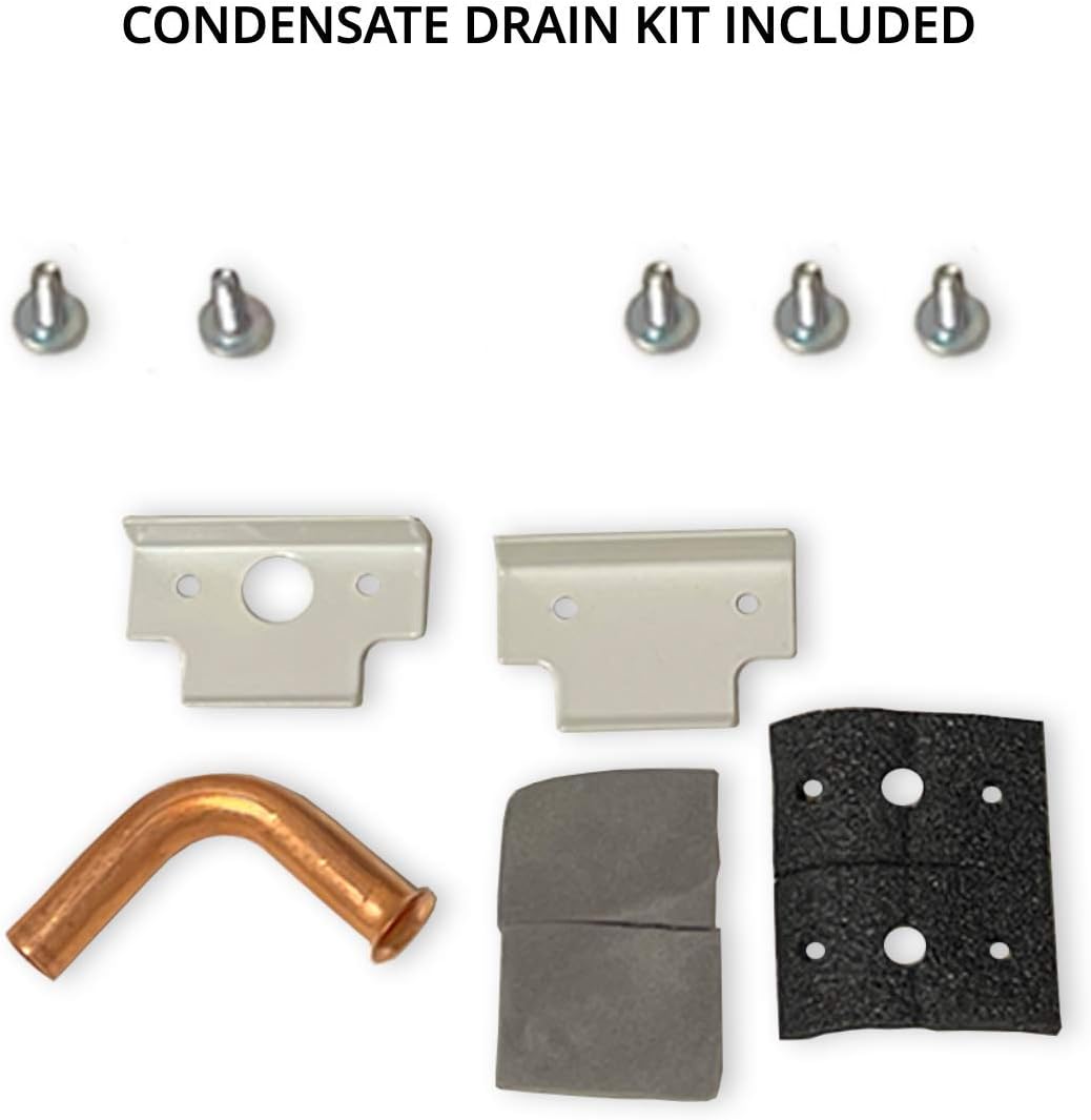 Cooper&Hunter Folded Metal PTAC Wall Sleeve And Exterior Grille for Packaged Terminal Air Conditioner, Coated, Insulated, Including Condensate Drain Kit