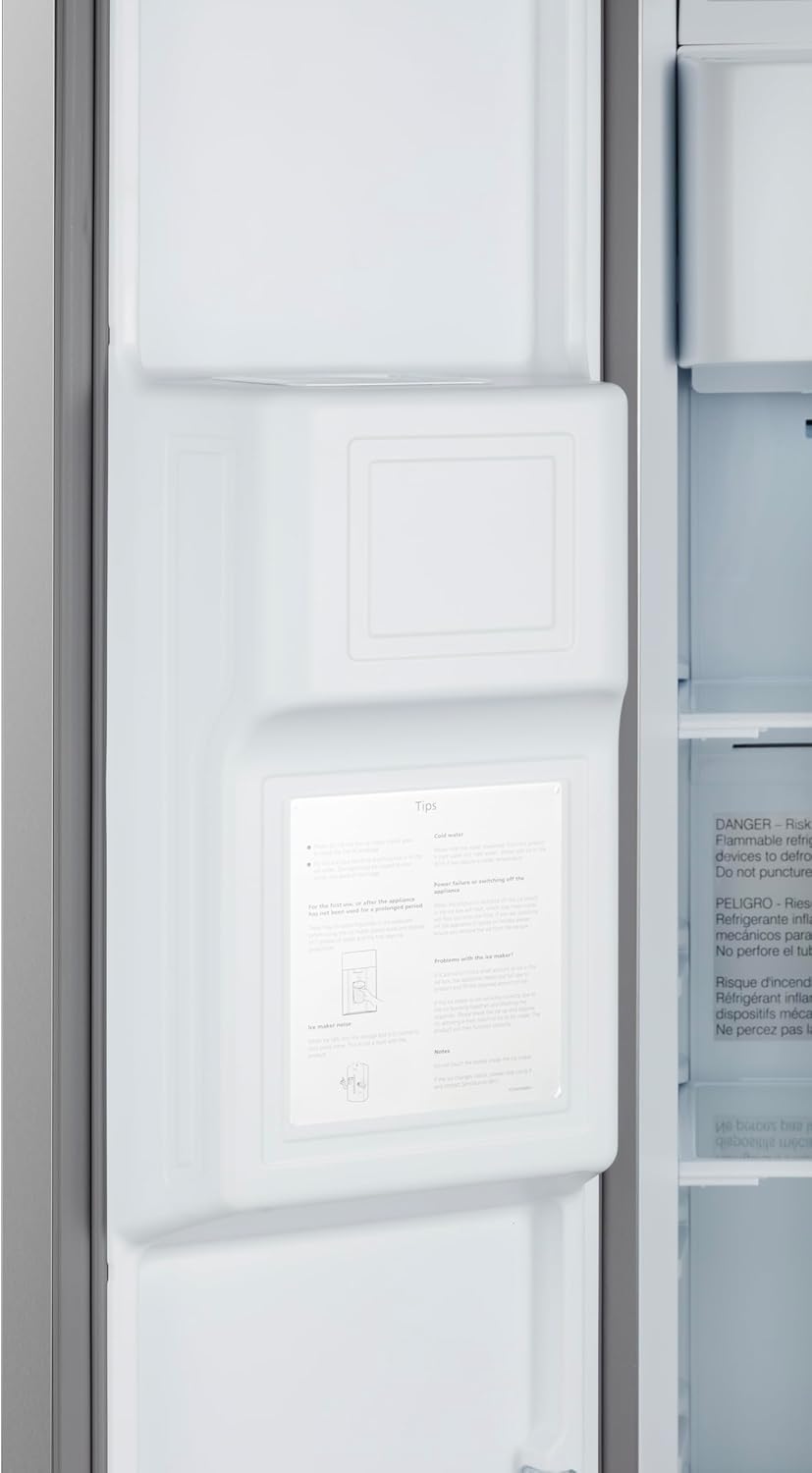 Kenmore 46-51805 Counter-Depth Side Refrigerator/Freezer with Stainless Steel, Water Dispenser, Ice Maker, Quiet and Energy Efficient Inverter Compressor, 36 Inch