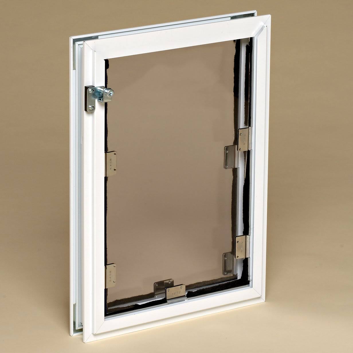 Hale Pet Door for Doors - Medium Aluminum Double Flap