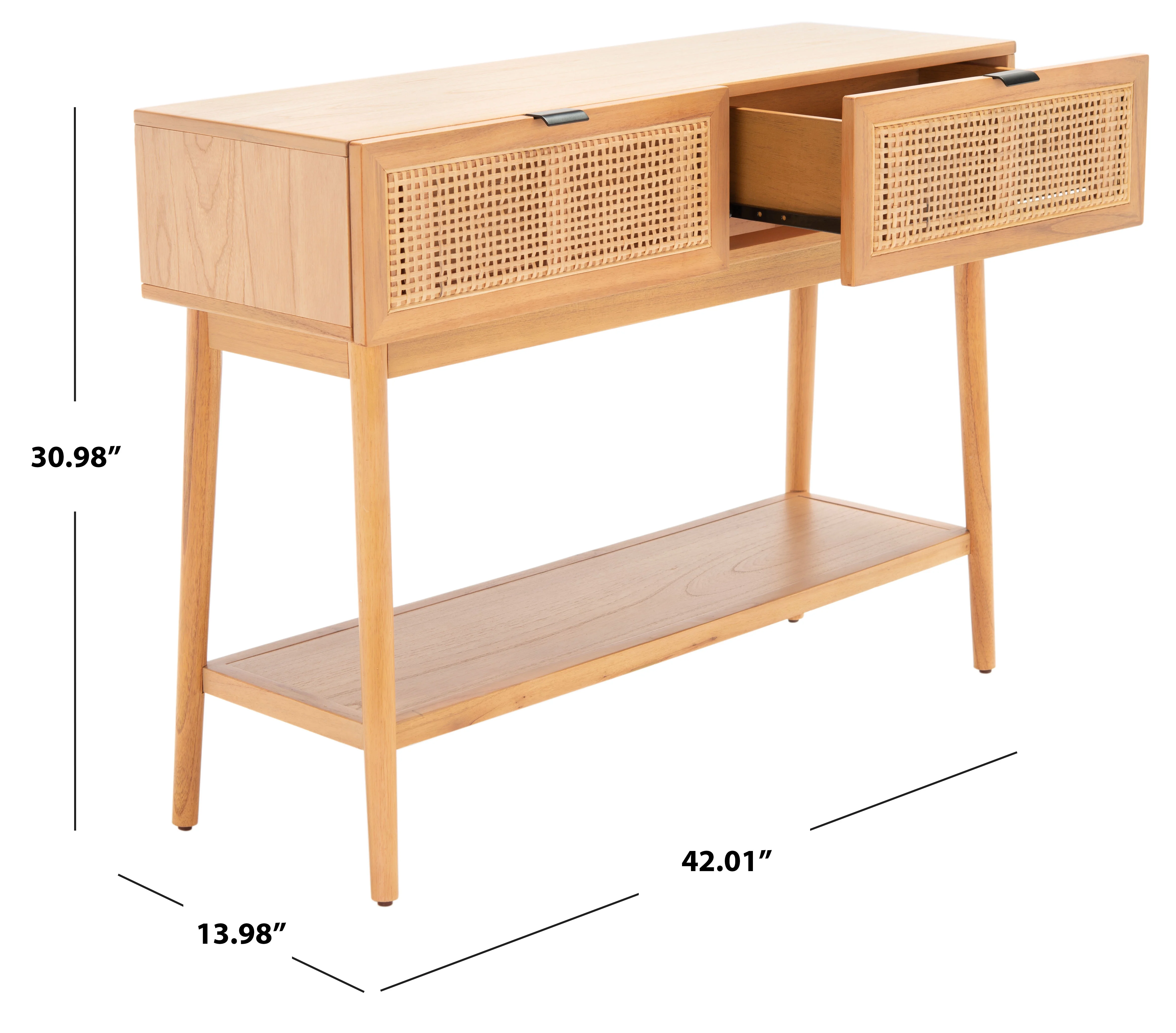 SAFAVIEH Baisley Amish Natural Wood Console Table with Drawer (42 in. W x 14 in. D x 31 in. H)