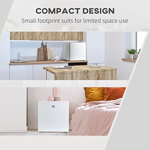 HOMCOM Mini Freezer Countertop, 1.1 Cu.Ft Compact Upright Freezer with Removable Shelves, Reversible Door for Home, Dorm, Apartment and Office