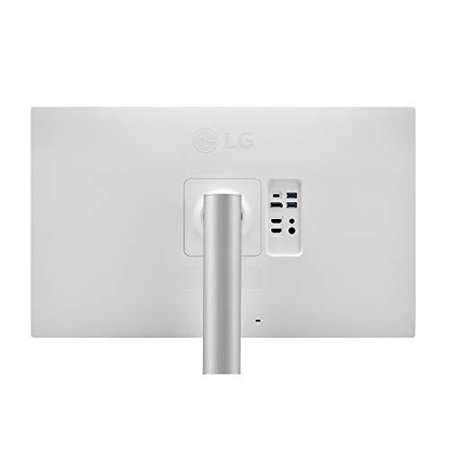 LG 27UP650-W 27” UHD Ultrafine IPS Monitor with VESA DisplayHDR 400 with DCI-P3 95% Color Gamut, 3-Side Virtually Borderless Display - Height/Pivot/Tilt Adjustable Stand - Silver