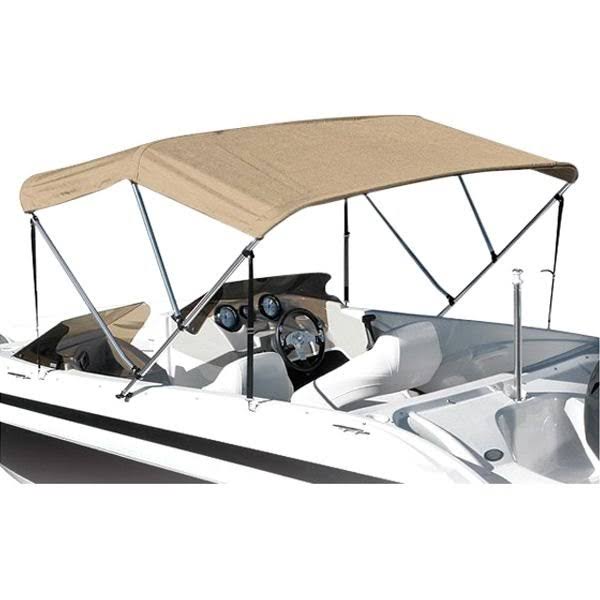 Summerset by Eevelle Premium Bimini 3 Bow Canvas Top, 72 x 60-Inch, Khaki, Beige