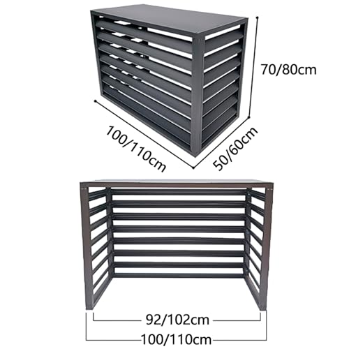 KAXLDHH Outdoor Air Conditioning Cover Aluminum, Privacy Screen Fence Panels, Trash Can Enclosure Flower Stand Ac Fence for Outside Unit, Condenser Protective Cover Pool Equipment Enclosure