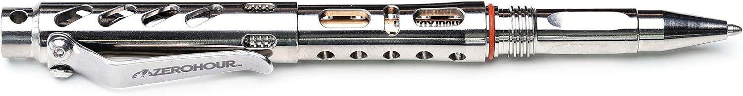 ZEROHOUR APEX Titanium Tactical Pen with Tungsten Tip | Glass Breaker and Self-Defense | EDC Tactical Pen with Fisher Ink (Polish) Pack of 2
