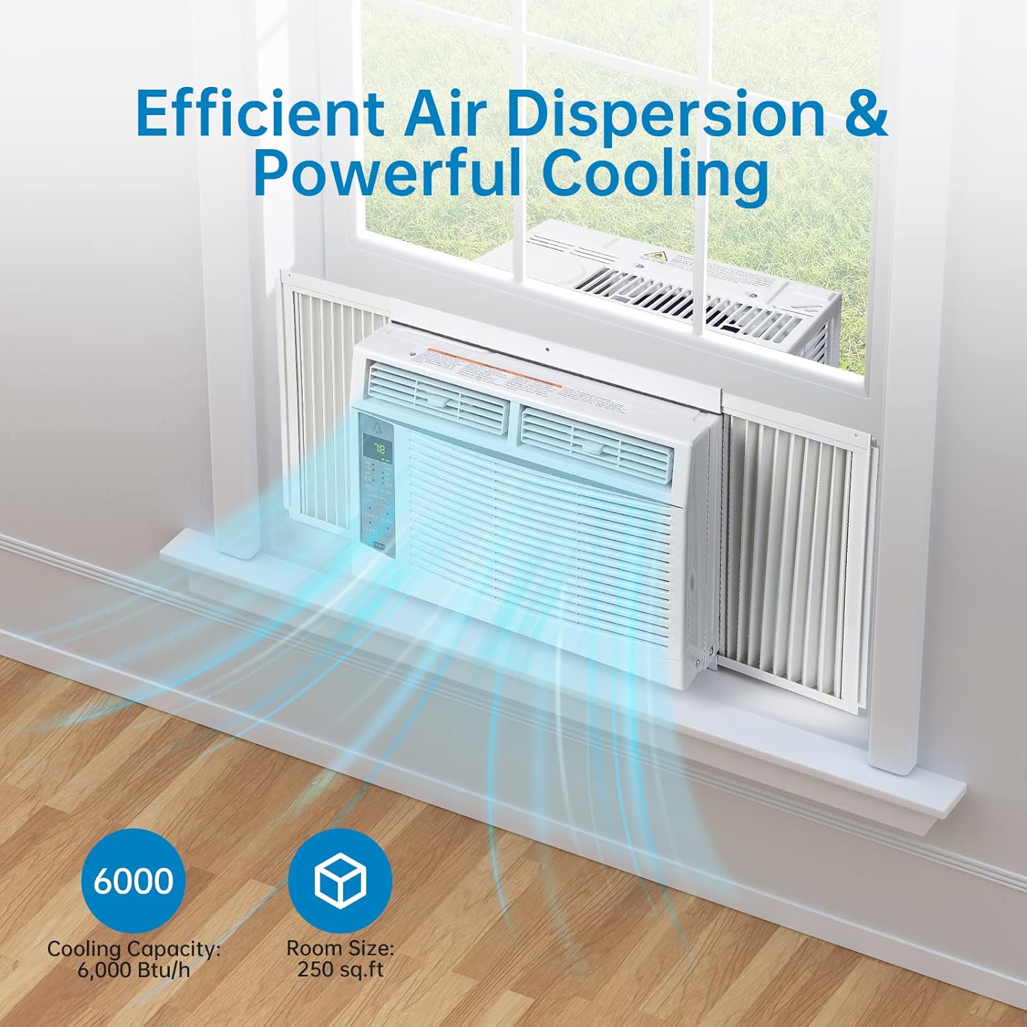 6,000 BTU Inverter AC Window Air Conditioner, White