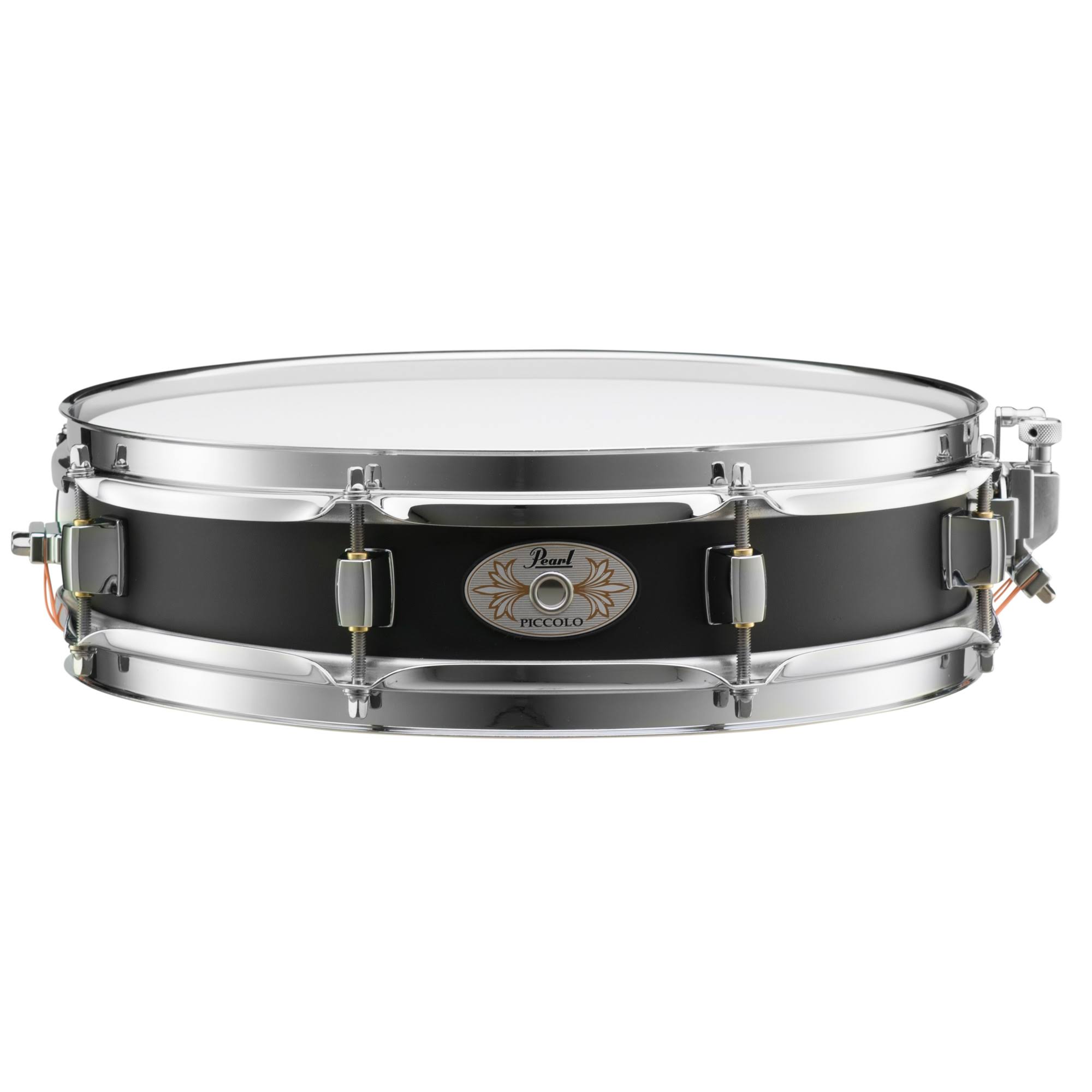 Pearl S1330B Steel Piccolo Snare Drum, Black, 3" x 13" - Megean