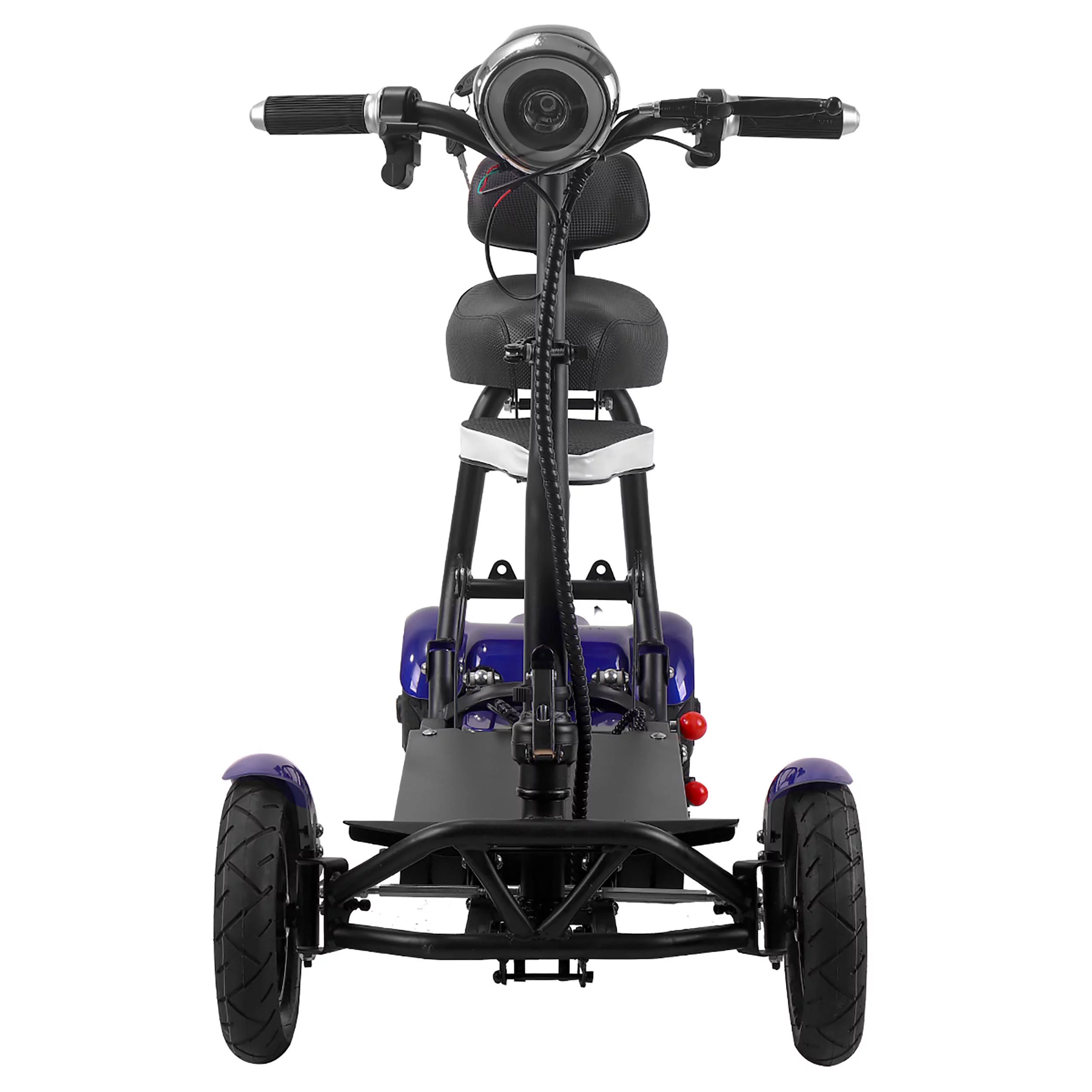Bangeran Electric Mobility Scooter, 4 Wheel Foldable Portable, Up to 12 Miles - Blue