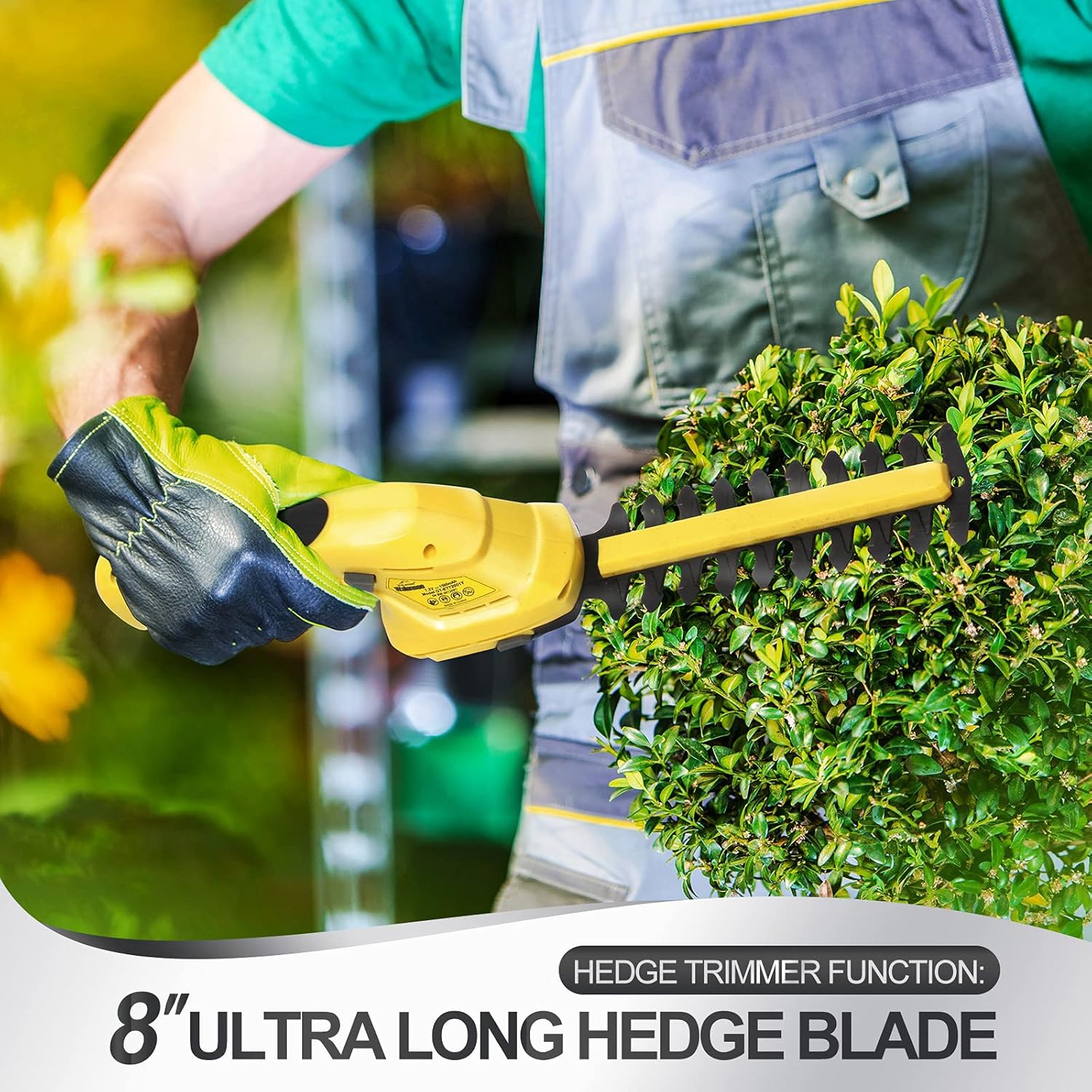 Walensee Cordless Grass Shear & Hedge Trimmer – 7.2V Electric Shrubbery Trimmer 2 in 1 Handheld Hedge Cutter/Grass Trimmer/Hedge Clipper Rechargeable Battery and Fast Charger Included for Garden, Lawn Pack of 2