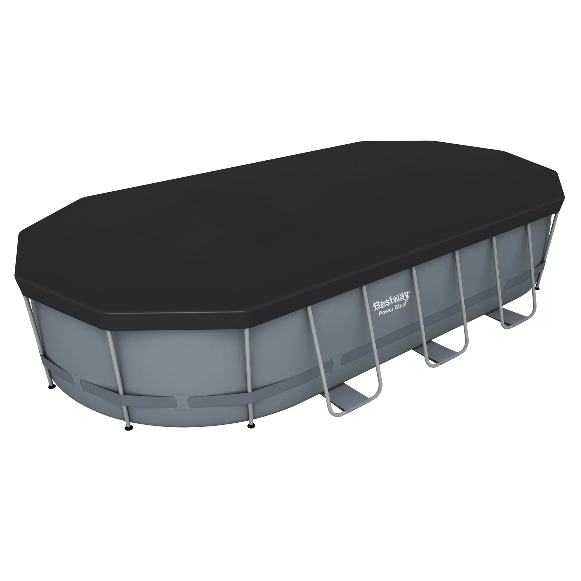 Bestway Power Steel 18' x 9' x 48 Oval Above Ground Outdoor Pool Set