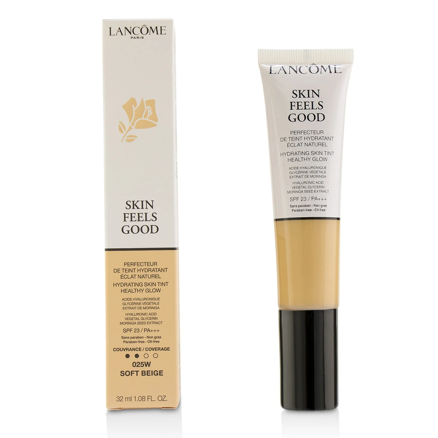 Lancome Skin Feels Good Hydrating Skin Tint Healthy Glow SPF 23 - # 035W Fresh Almond 32ml/1.08oz