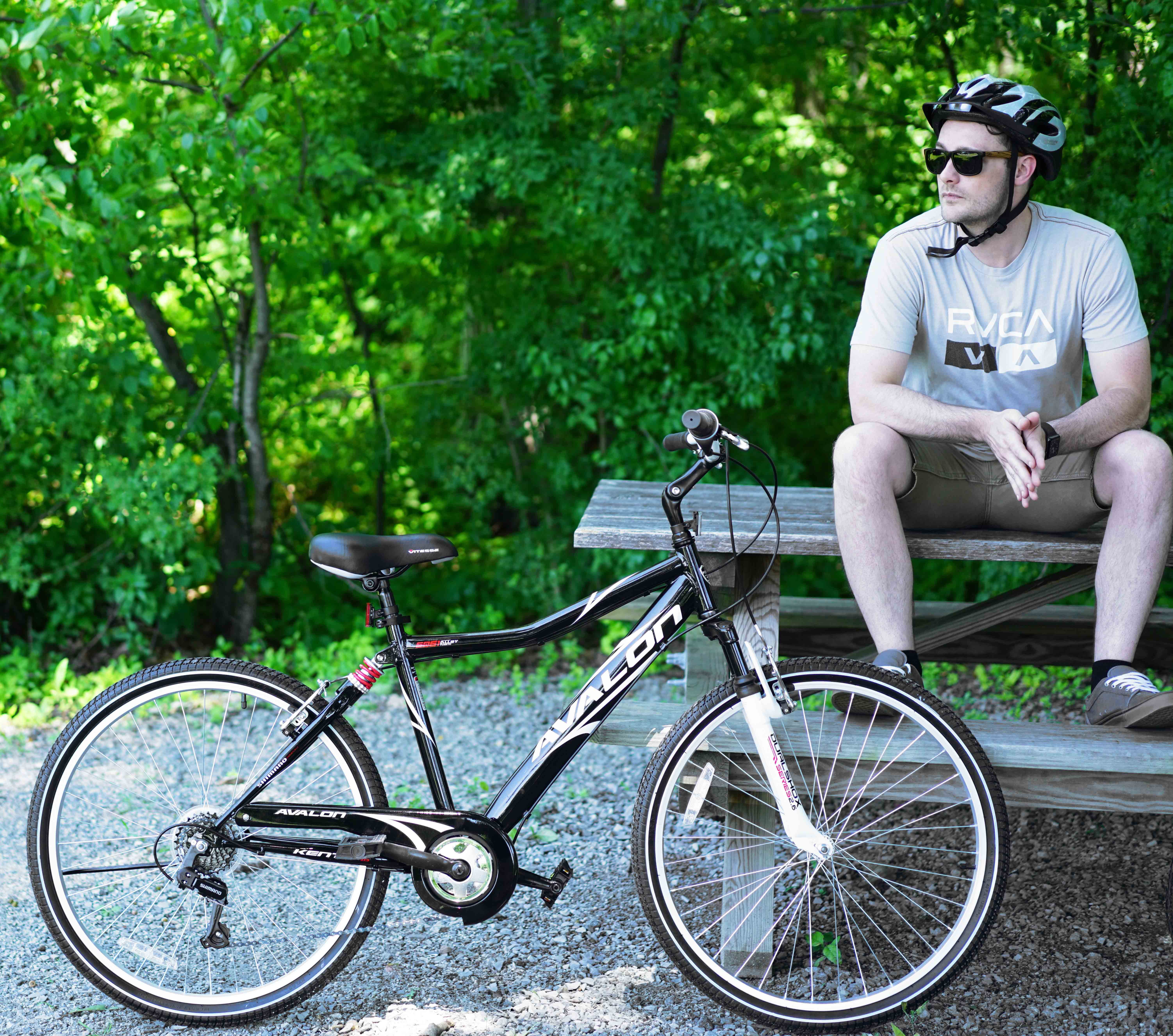 Kent Bicycle 26 In. Avalon Comfort Men's Bike with Full Suspension, Black
